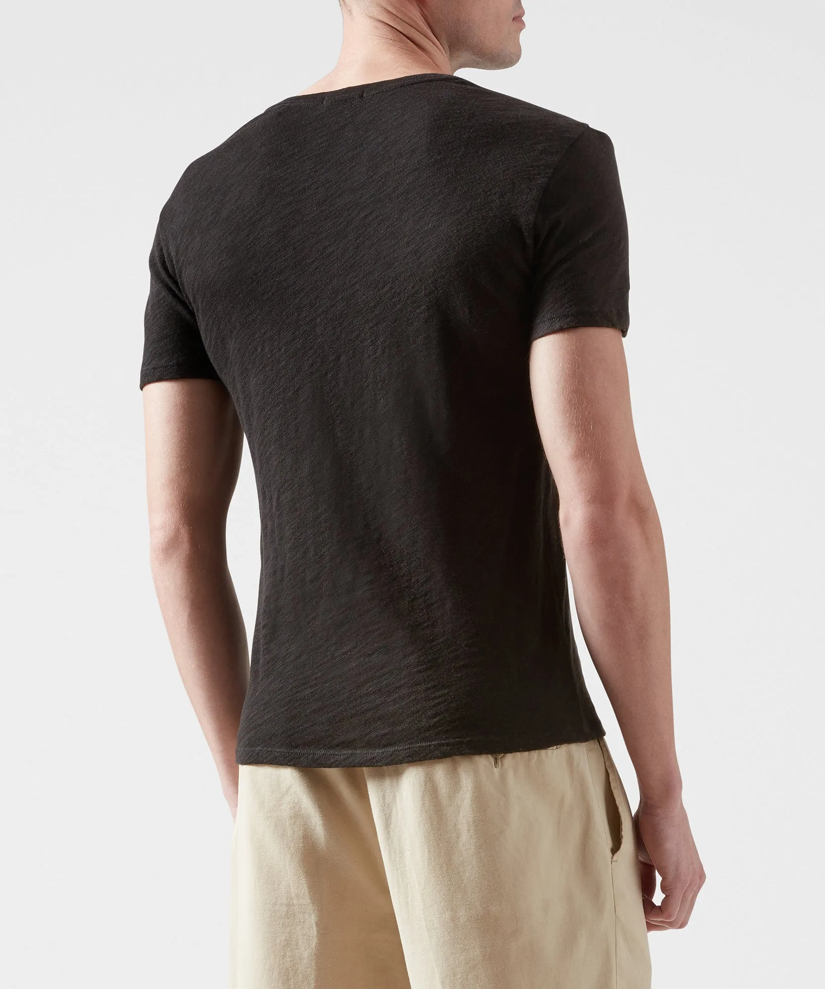 Slub Jersey Crew Neck Tee - Black sold by ATM Anthony Thomas Melillo product image thumbnail 2