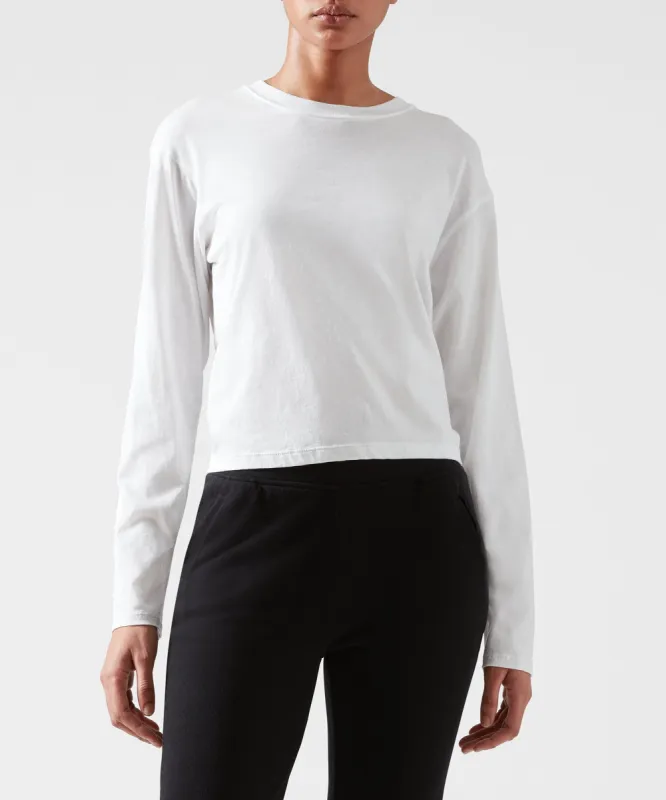 Classic Jersey Long Sleeve Boy Tee - White made by ATM