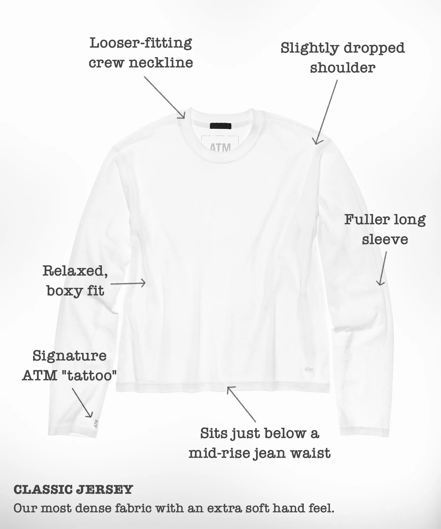 Classic Jersey Long Sleeve Boy Tee - White sold by ATM product image thumbnail 4
