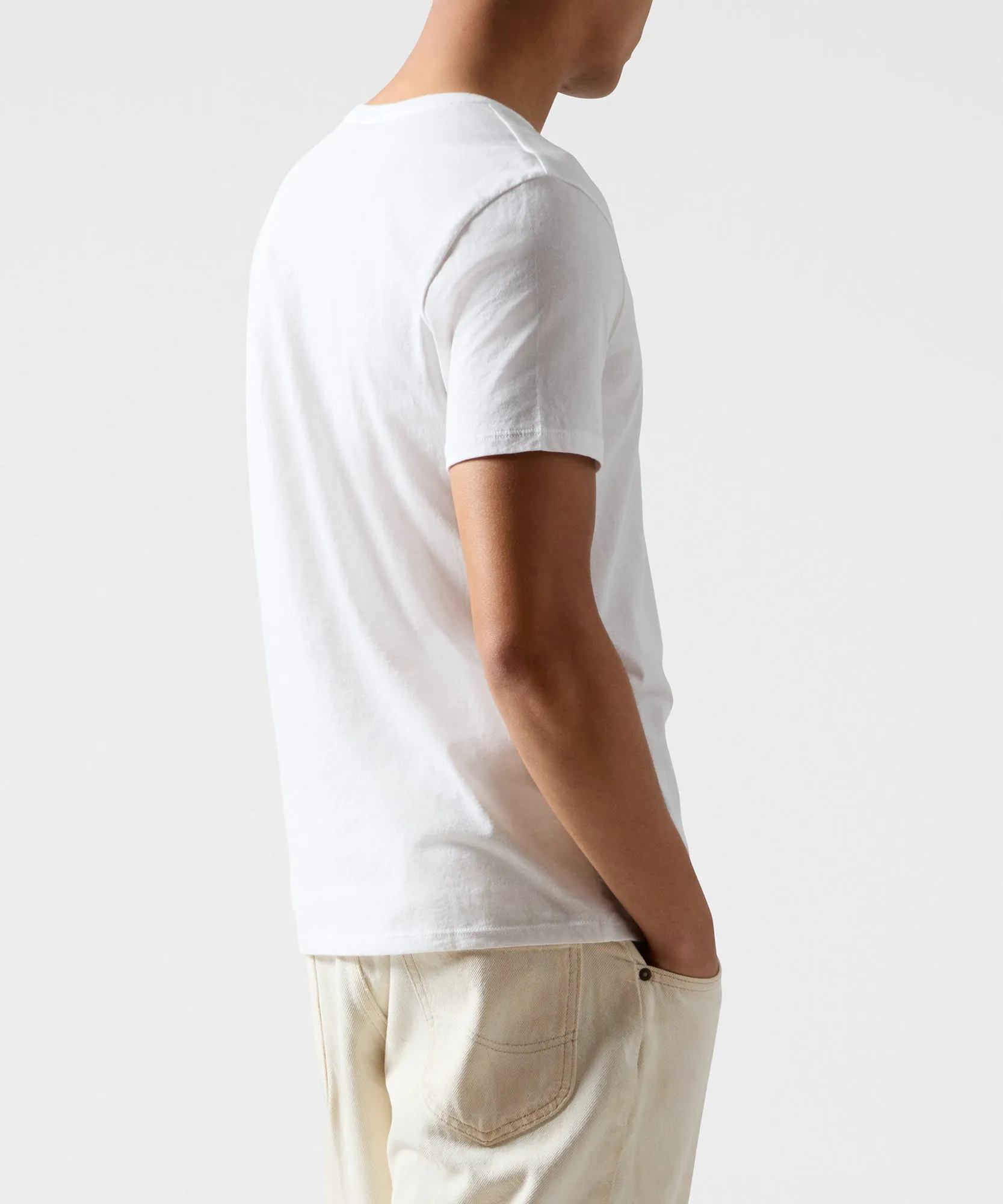 Classic Jersey V-Neck Tee - White sold by ATM product image thumbnail 2