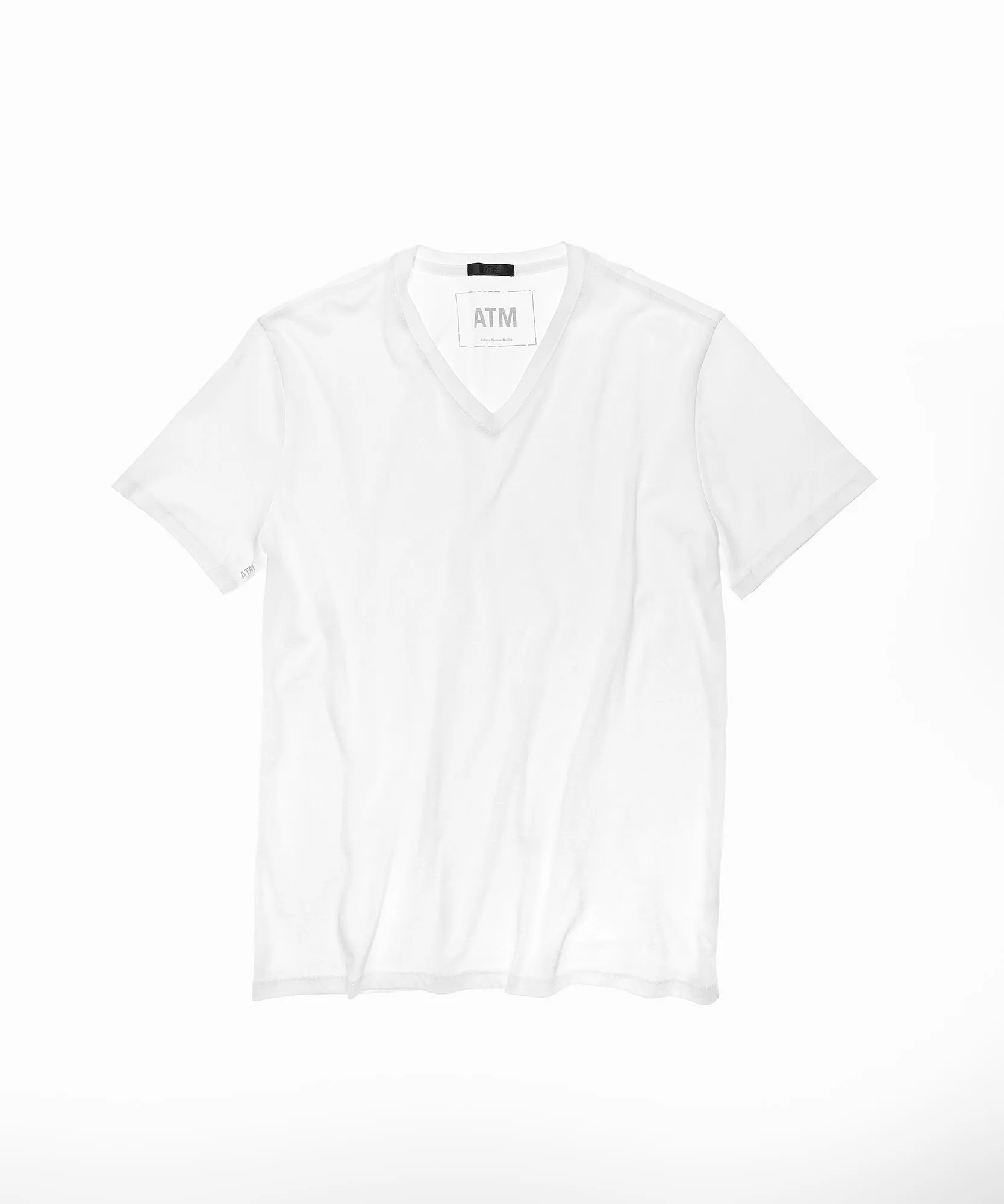 Classic Jersey V-Neck Tee - White sold by ATM product image thumbnail 3