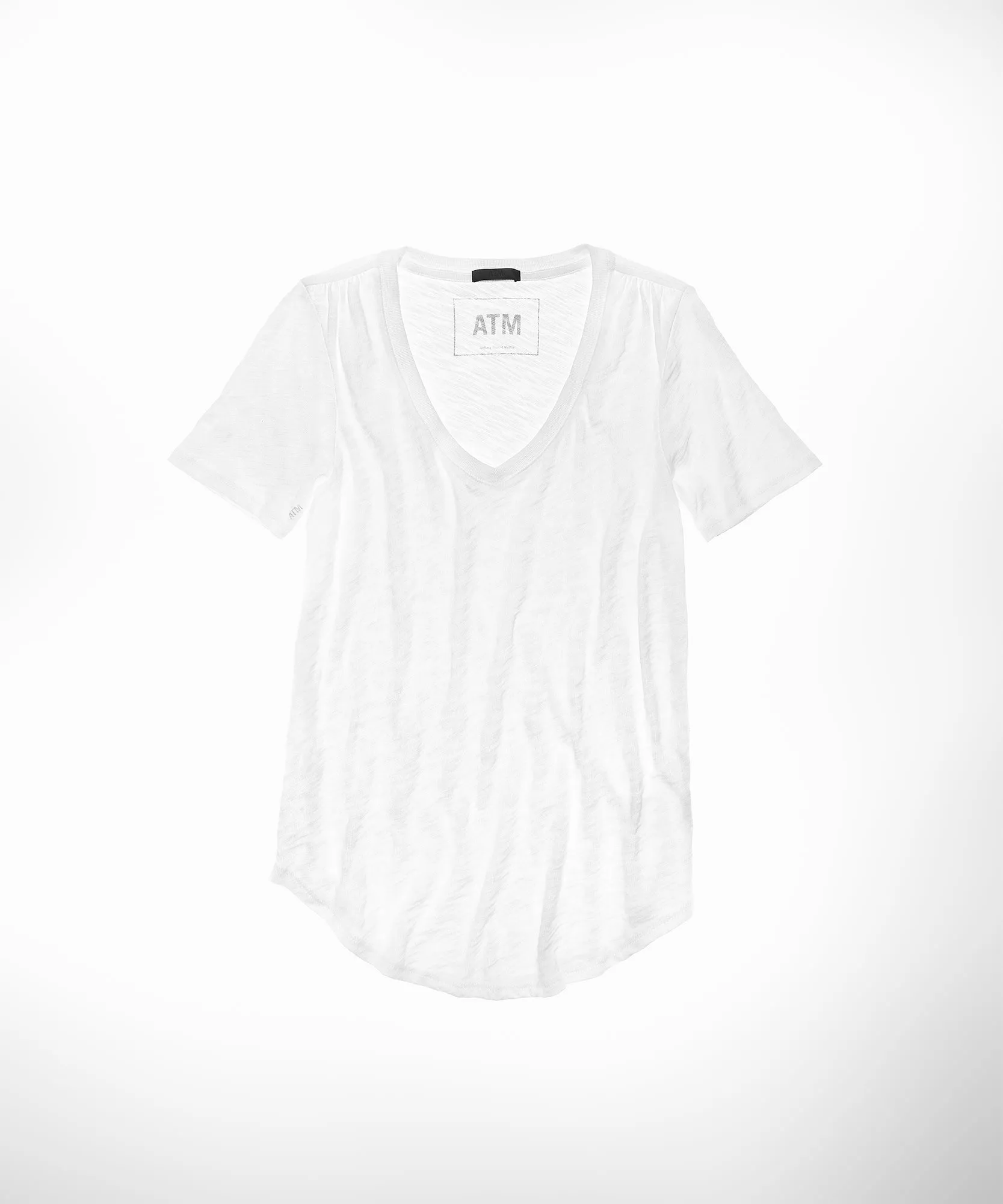 Slub Jersey Classic V-Neck Tee - White sold by ATM product image thumbnail 3