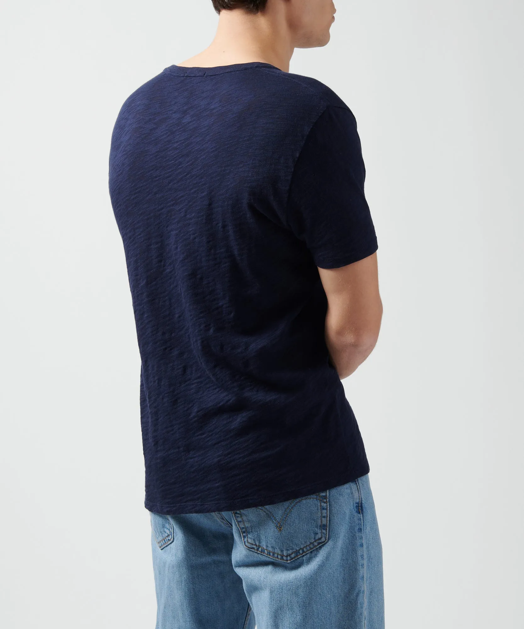Slub Jersey V-Neck Tee - Midnight sold by ATM product image thumbnail 2