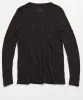 Slub Jersey Long Sleeve Destroyed Wash Tee - Black sold by ATM Anthony Thomas Melillo