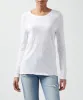 Slub Jersey Long Sleeve Destroyed Wash Tee - White sold by ATM Anthony Thomas Melillo