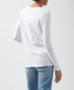Slub Jersey Long Sleeve Destroyed Wash Tee - White sold by ATM Anthony Thomas Melillo