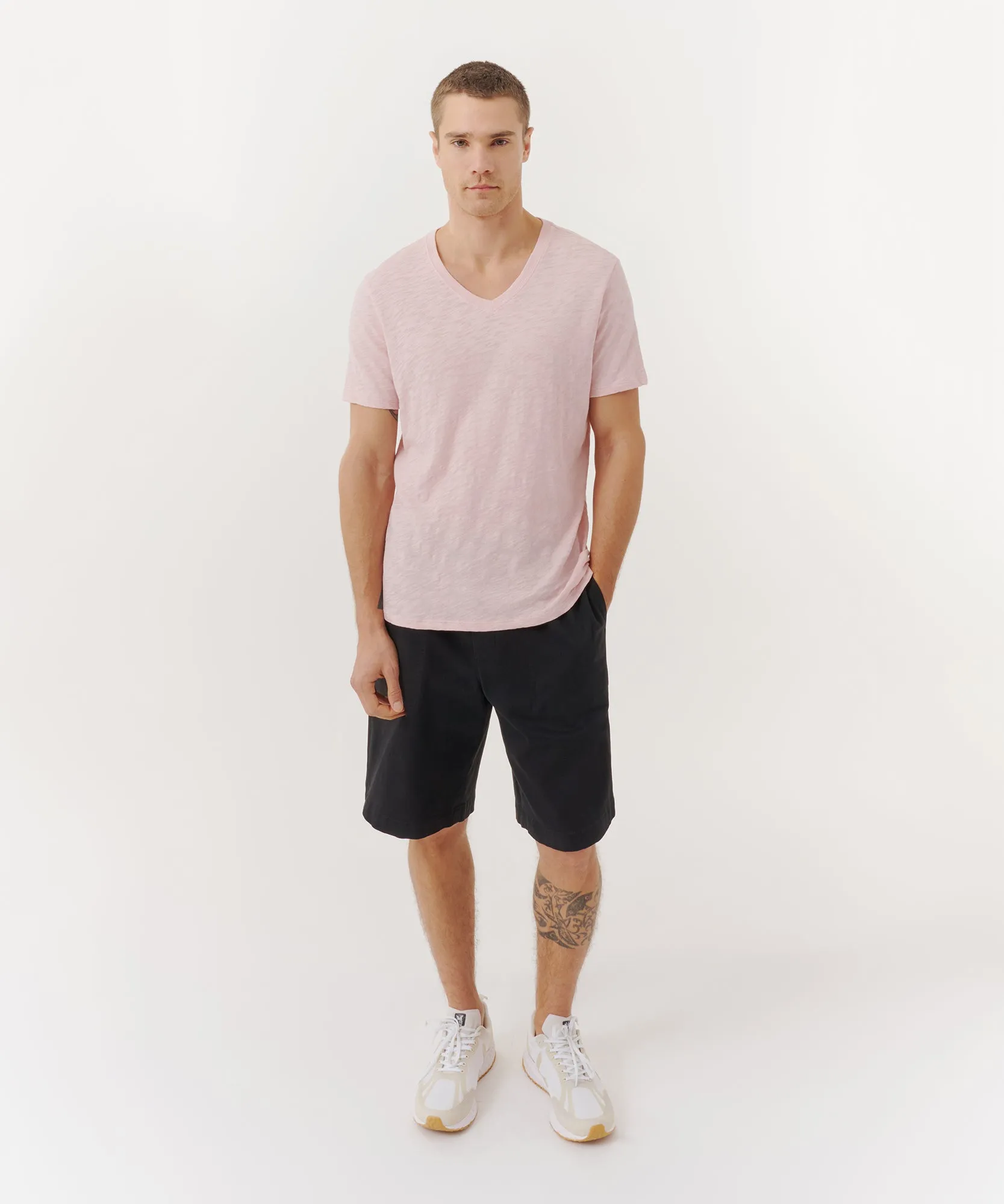 Cotton Twill Pull-On Shorts - Black sold by ATM Anthony Thomas Melillo