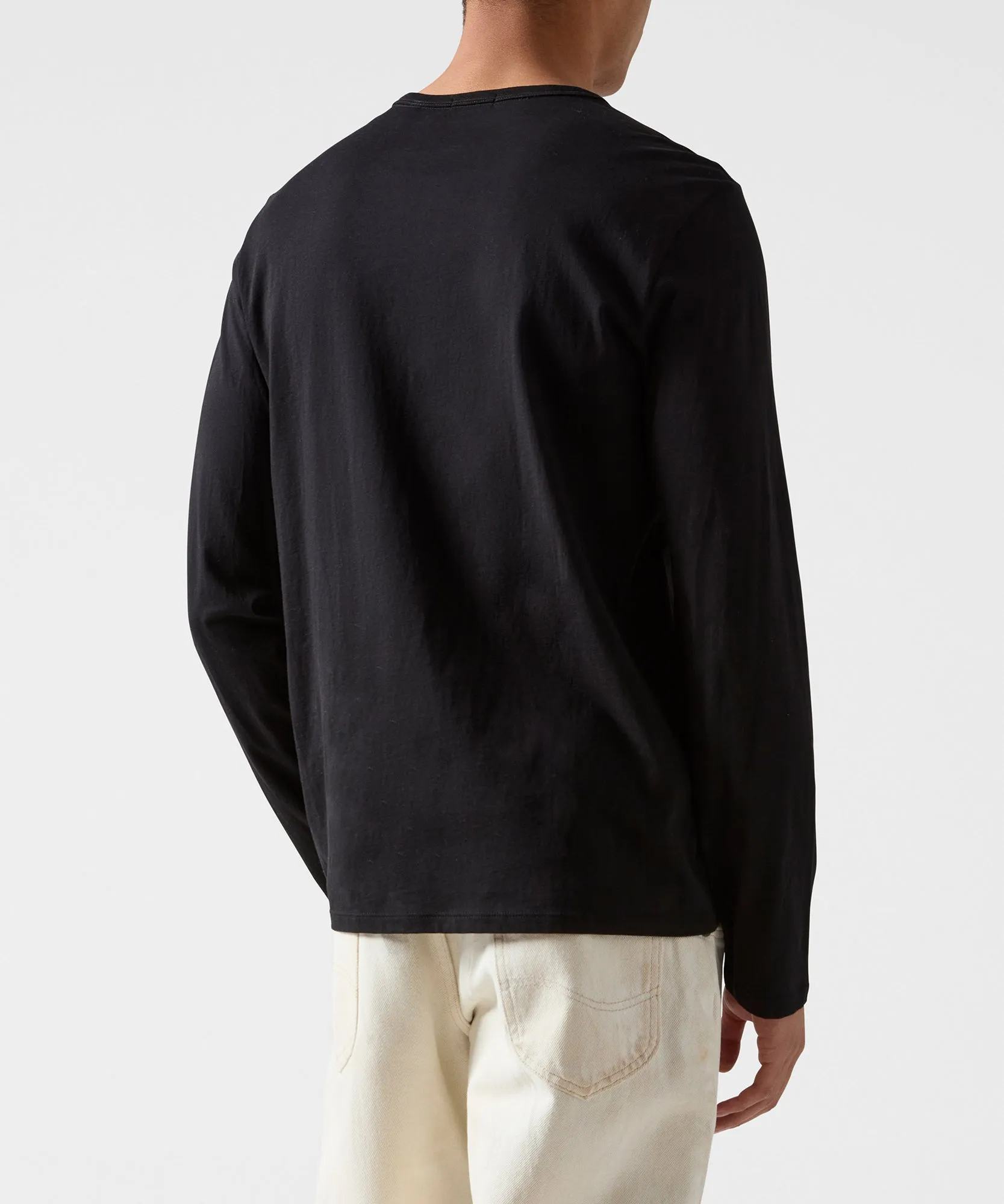 Classic Jersey Long Sleeve Henley - Black sold by ATM product image thumbnail 2