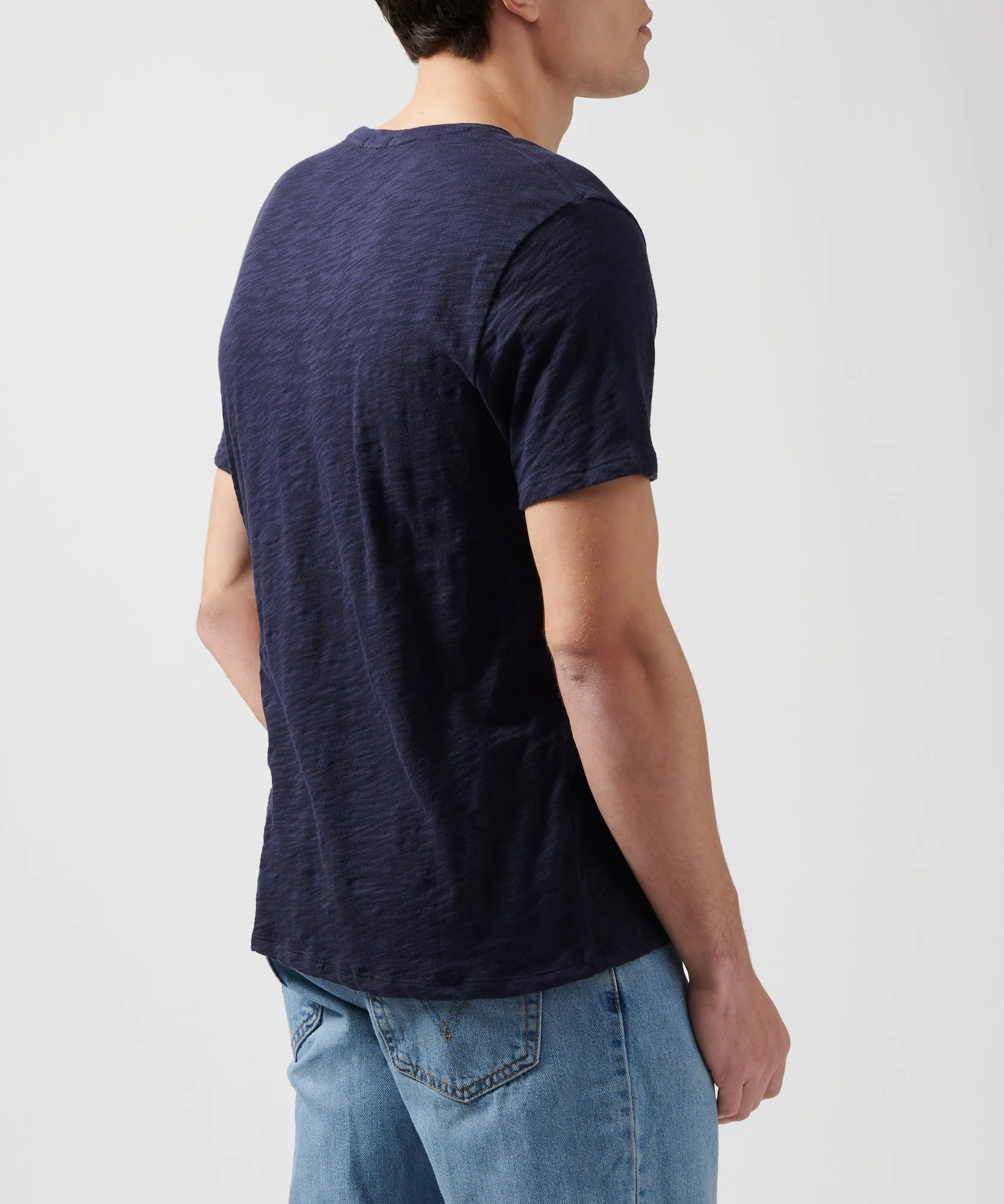 Slub Jersey Crew Neck Tee - Midnight sold by ATM Anthony Thomas Melillo product image thumbnail 2