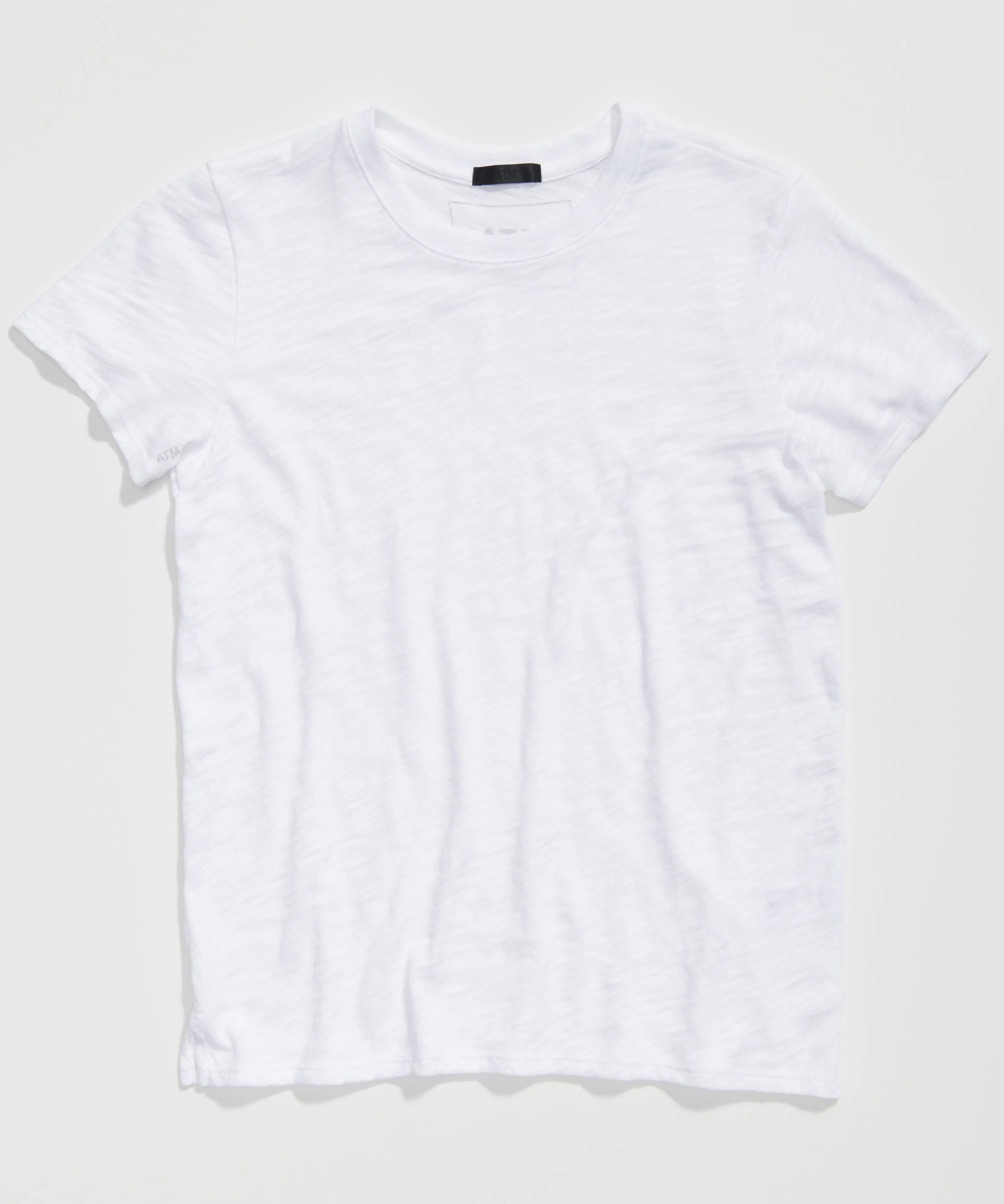 Slub Jersey Schoolboy Crew Neck Tee - White sold by ATM Anthony Thomas Melillo product image thumbnail 4