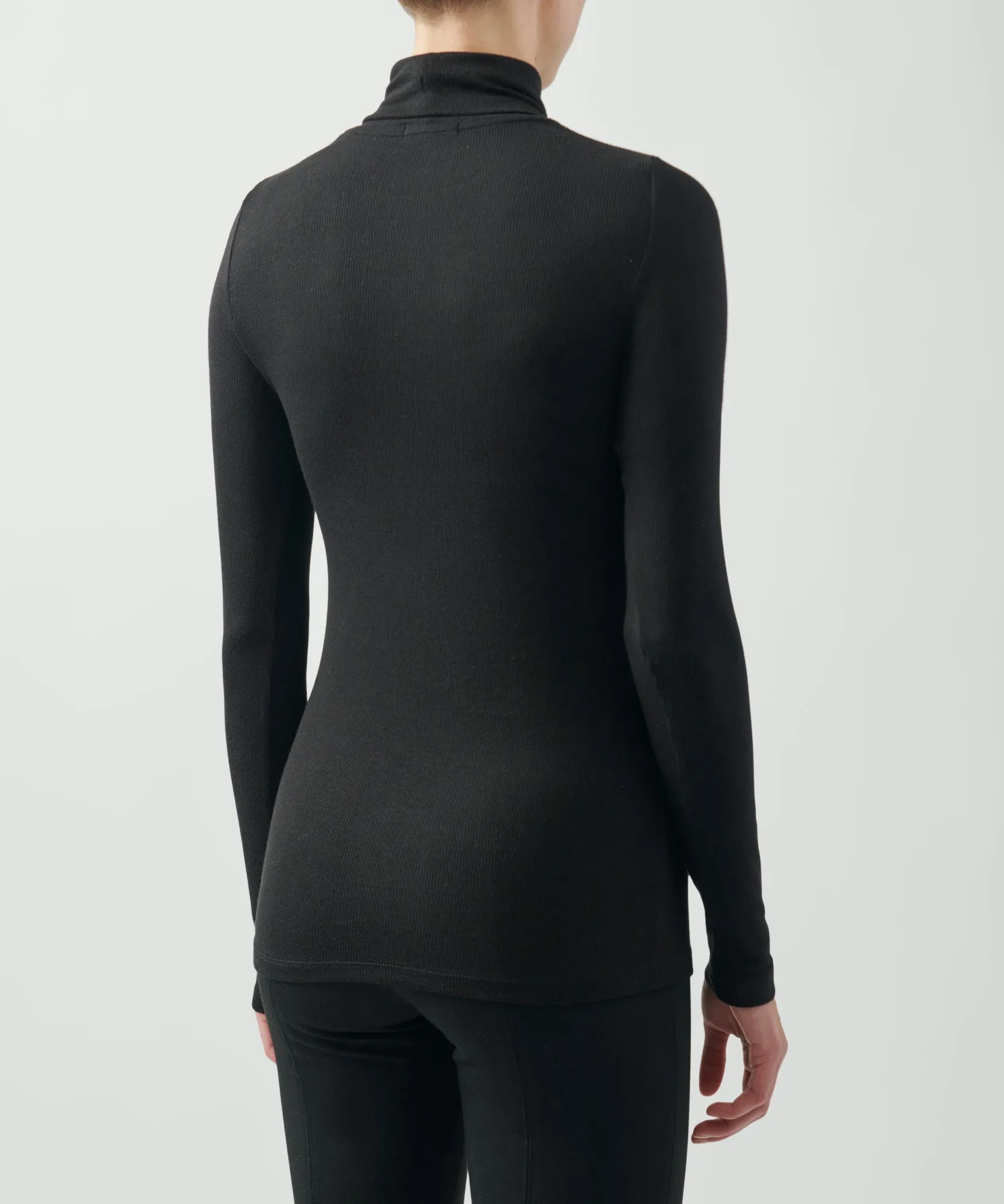 Modal Rib Turtleneck - Black sold by ATM Anthony Thomas Melillo product image thumbnail 3