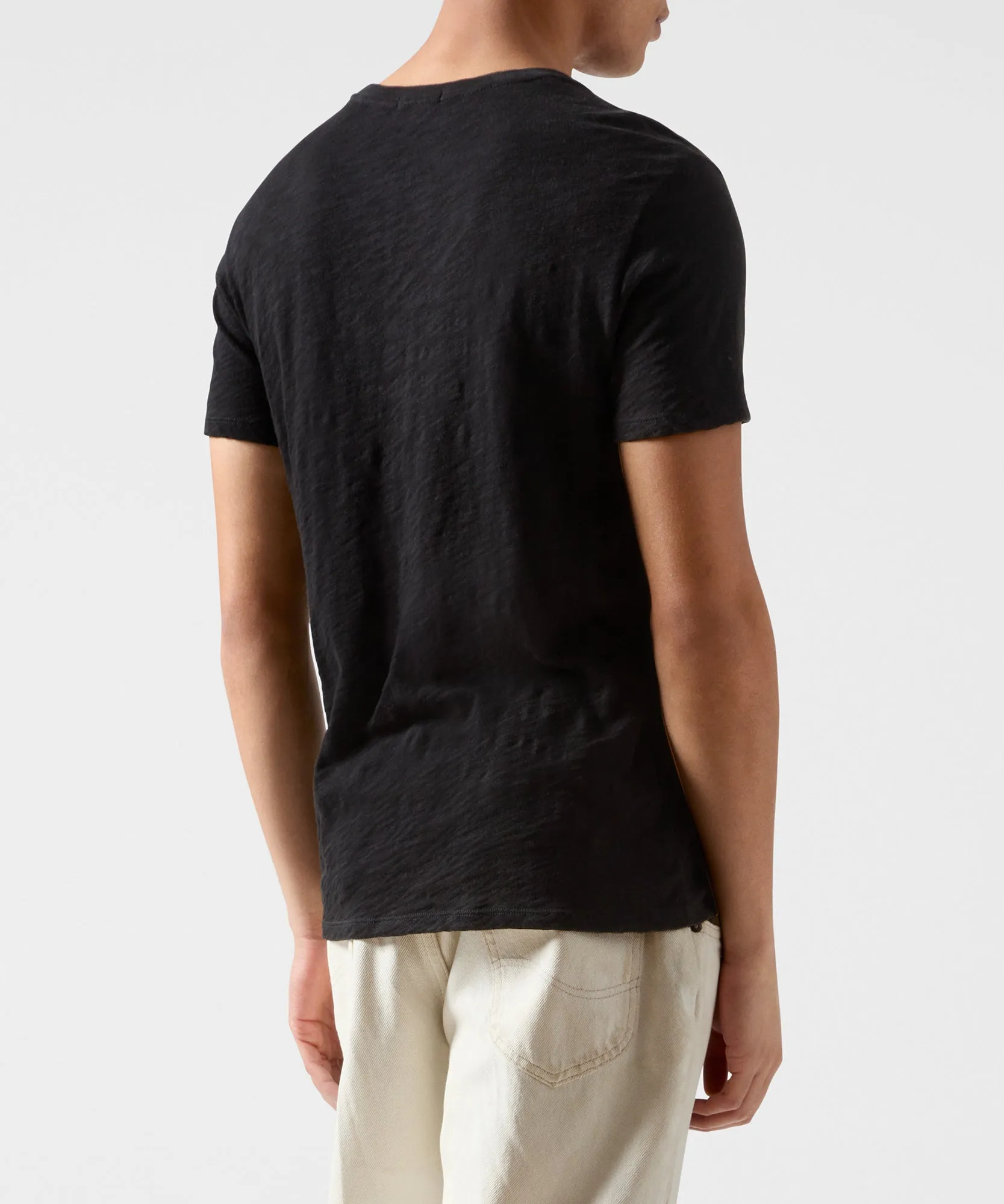 Slub Jersey V-Neck Tee - Black sold by ATM product image thumbnail 2