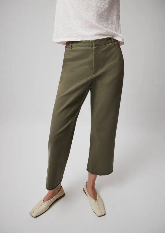Cotton Twill Boyfriend Pant - Army sold by ATM Anthony Thomas Melillo