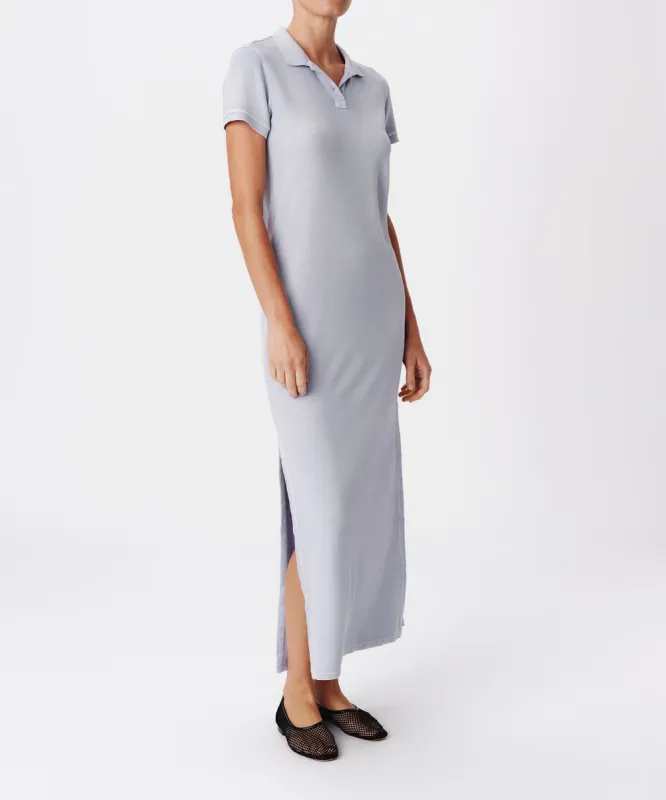Pique with Wash Short Sleeve Polo Dress - Skyflower sold by ATM Anthony Thomas Melillo