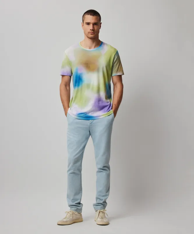 Vintage Jersey with Watercolor Print Short Sleeve Crew Neck Tee - Watercolor Print sold by ATM Anthony Thomas Melillo