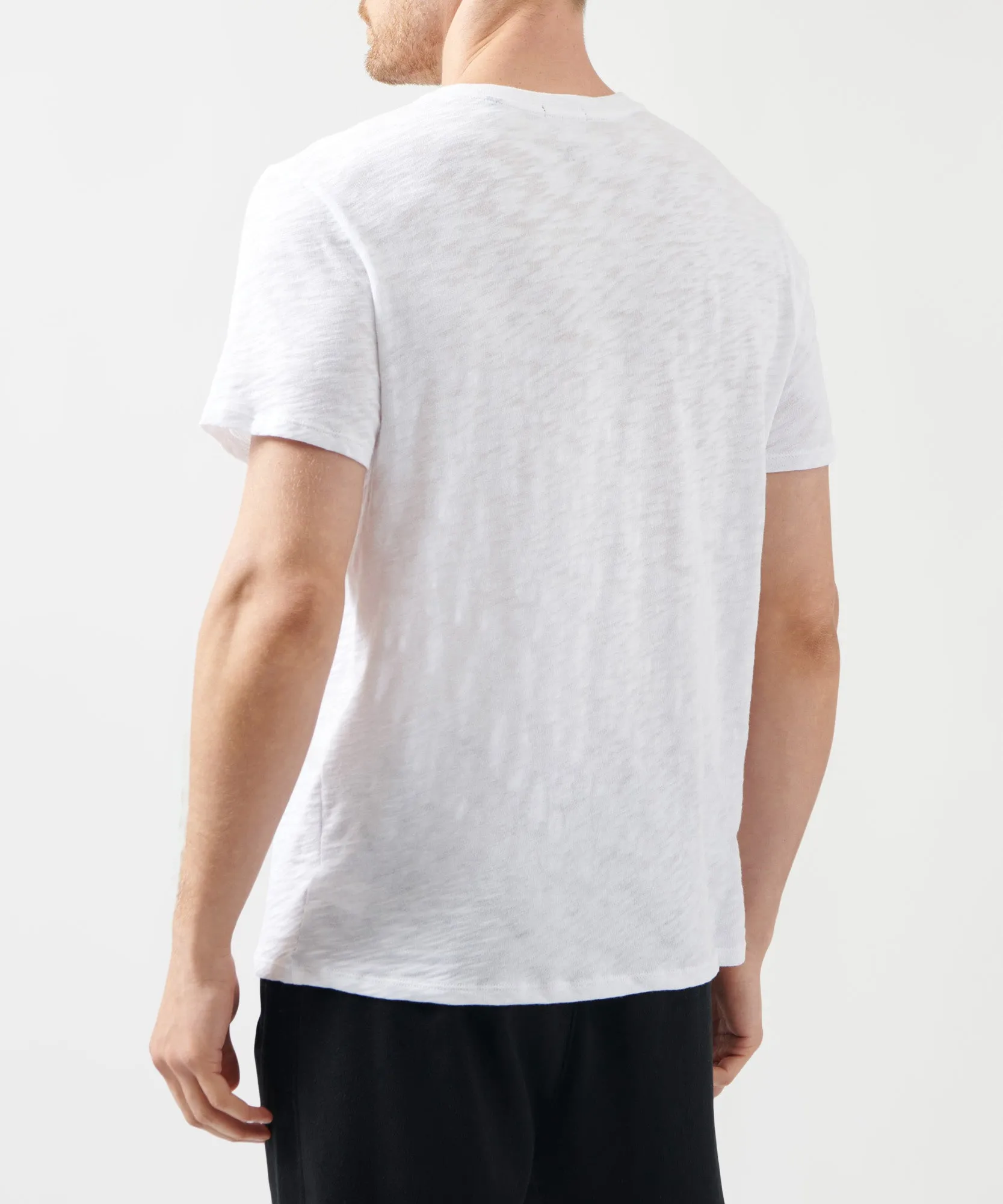 Slub Jersey V-Neck Tee - White sold by ATM Anthony Thomas Melillo product image thumbnail 2