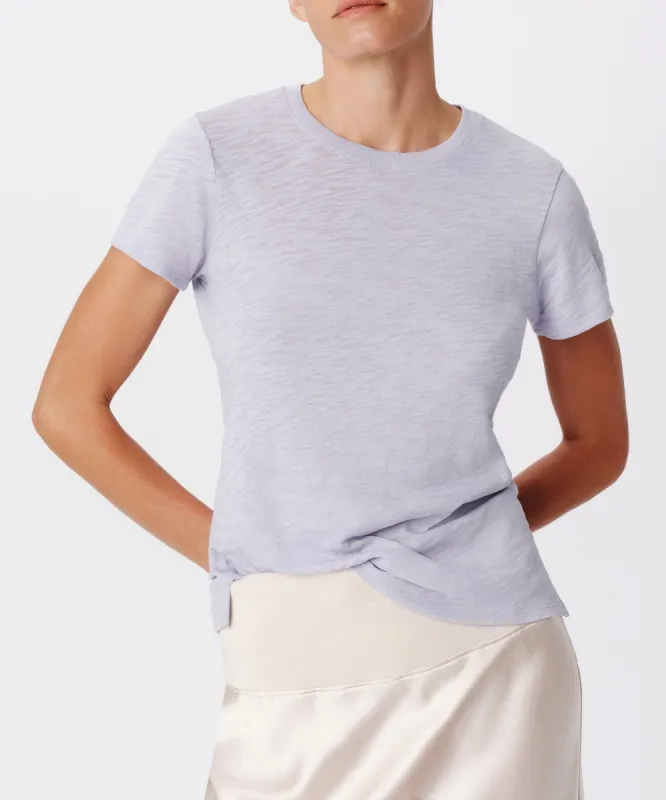 Slub Jersey Schoolboy Short Sleeve Crew Neck Tee - Skyflower sold by ATM Anthony Thomas Melillo