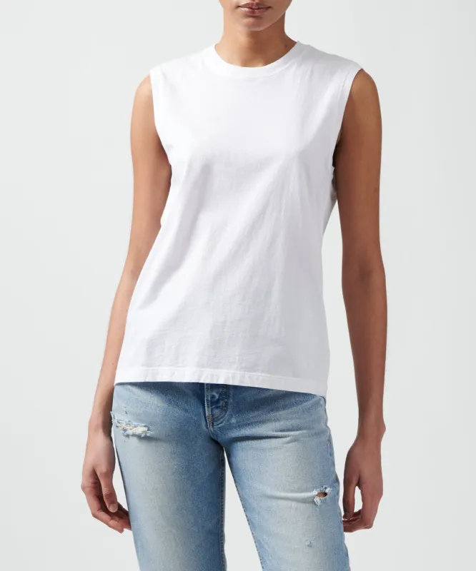 Classic Jersey Sleeveless Boy Tee - White sold by ATM Anthony Thomas Melillo