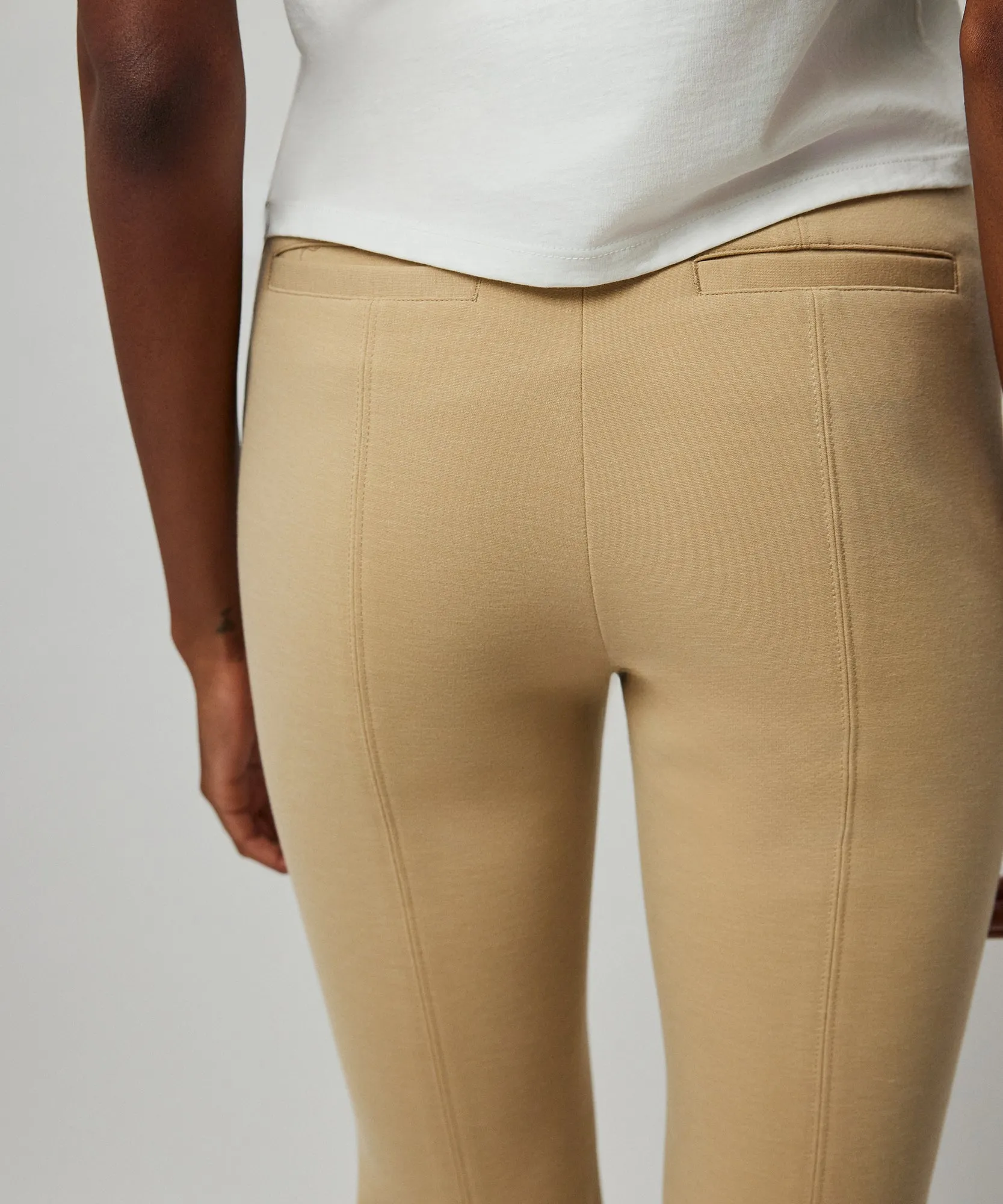 Ponte Kick Flare Pant - Soft Fawn sold by ATM Anthony Thomas Melillo product image thumbnail 4