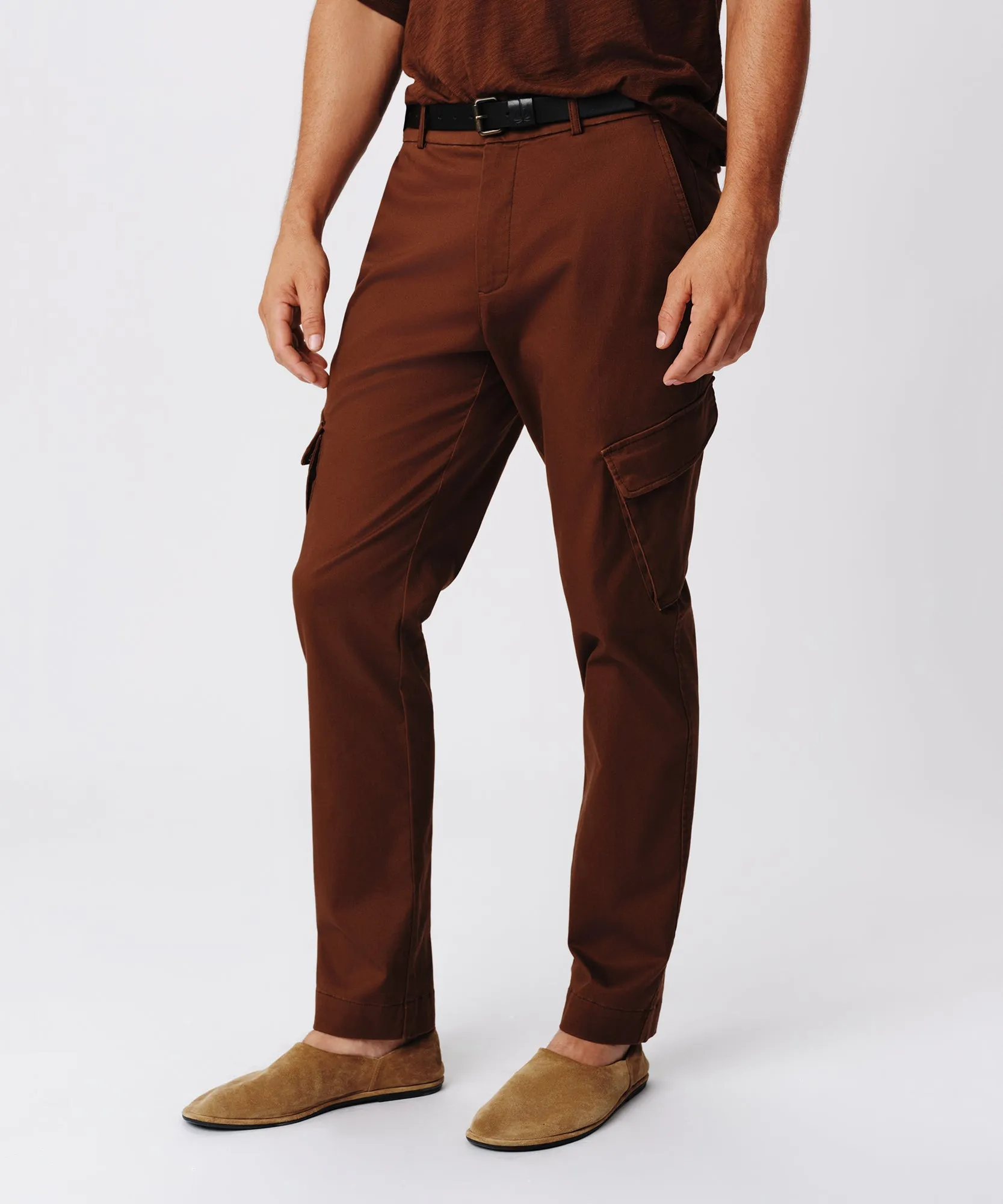 Cotton Twill Cargo Pant - Pecan Brown sold by ATM Anthony Thomas Melillo