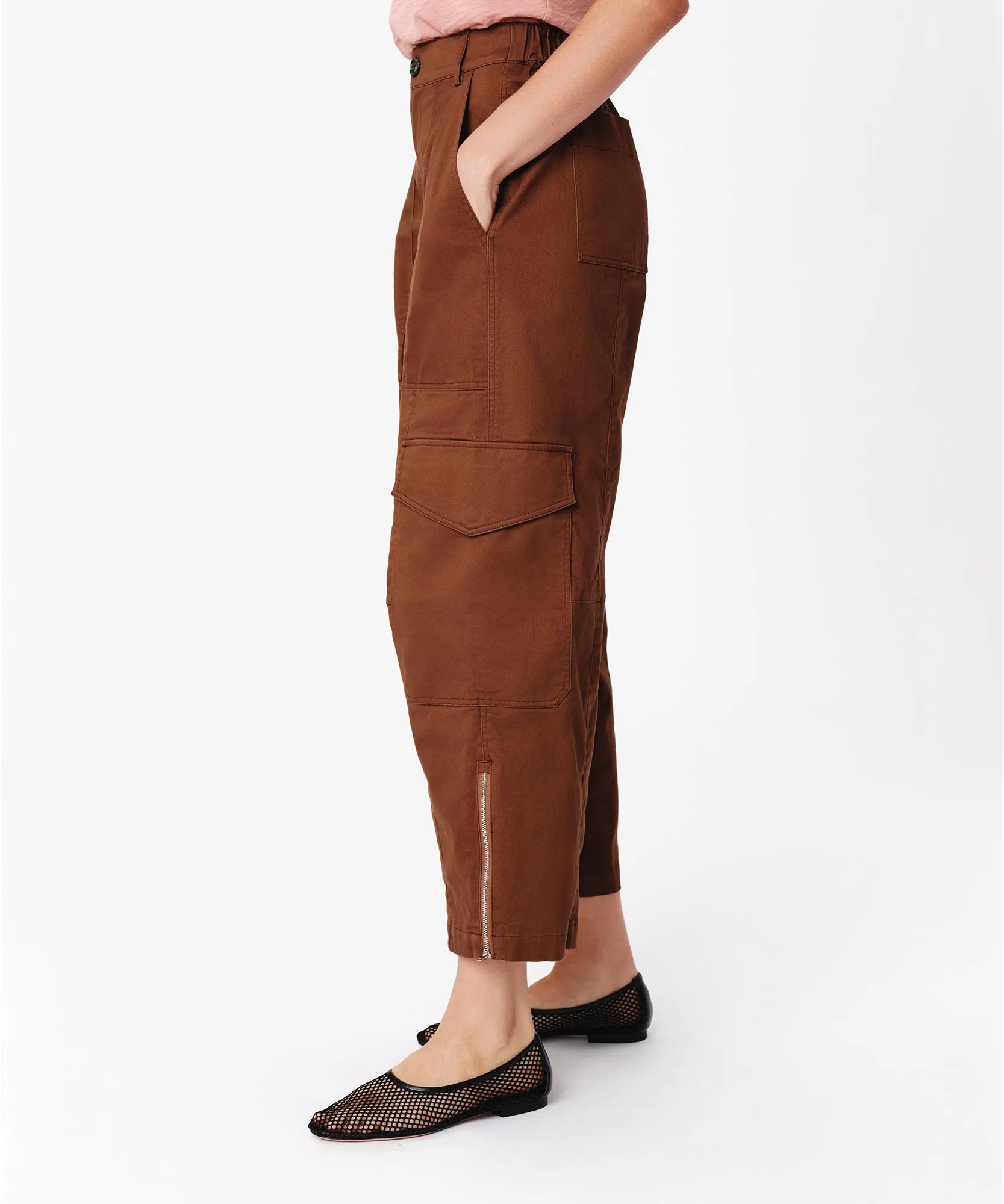 Cotton Twill Cargo Pant - Pecan Brown sold by ATM Anthony Thomas Melillo product image thumbnail 2