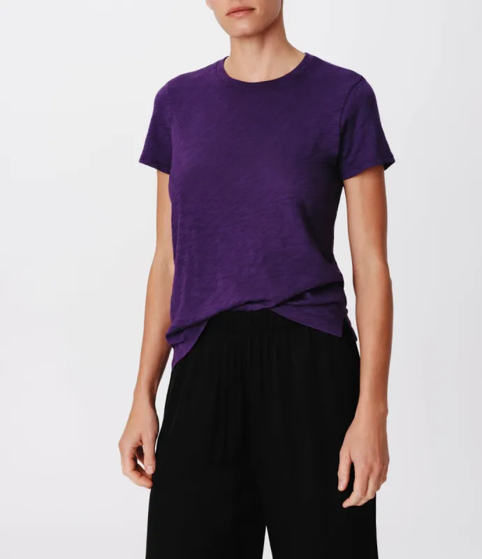 Slub Jersey Schoolboy Short Sleeve Crew Neck Tee - Tanzenite Purple sold by ATM Anthony Thomas Melillo