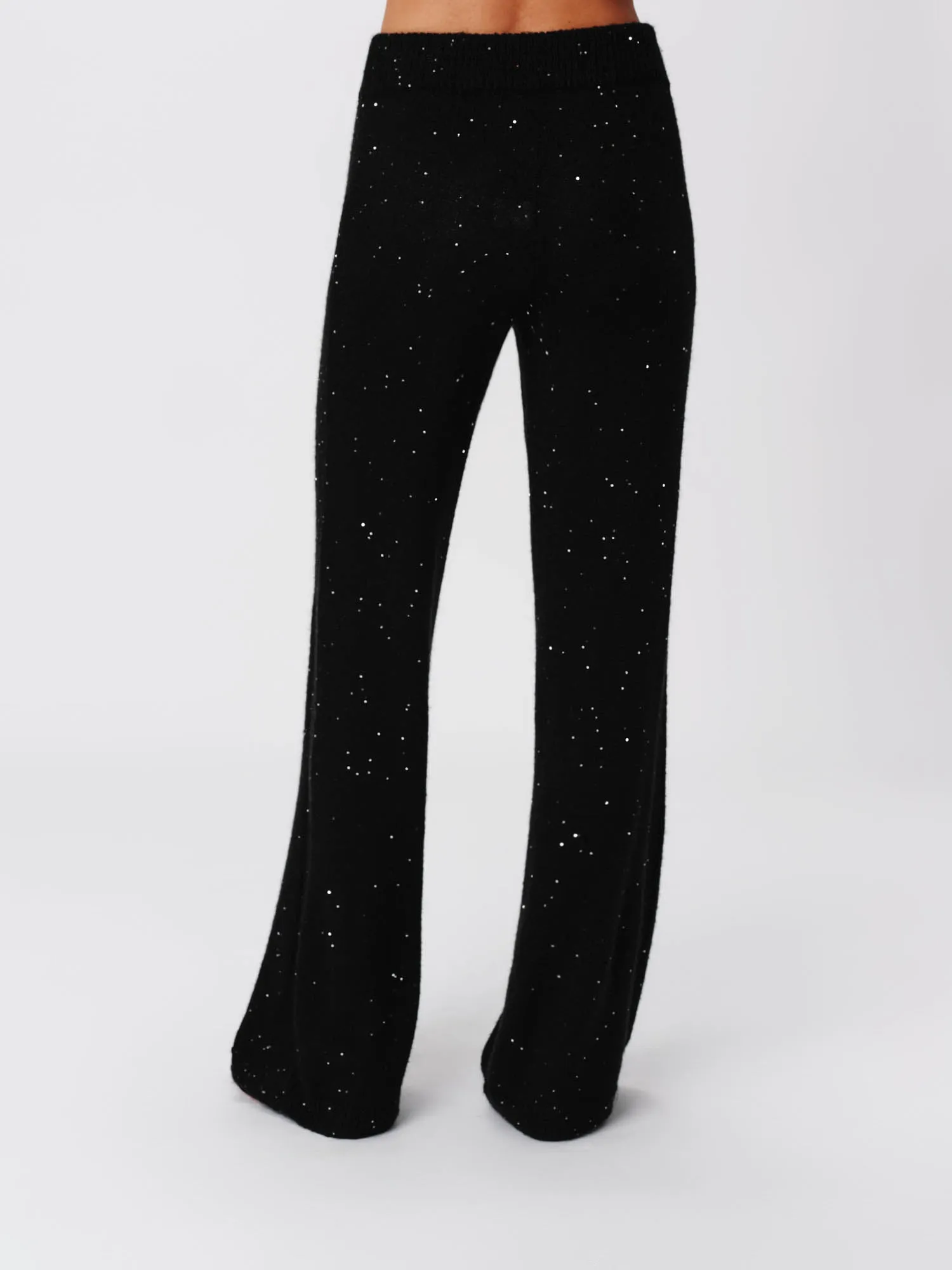 Sequin Wool Blend Wide Leg Pant - Black sold by ATM Anthony Thomas Melillo product image thumbnail 3