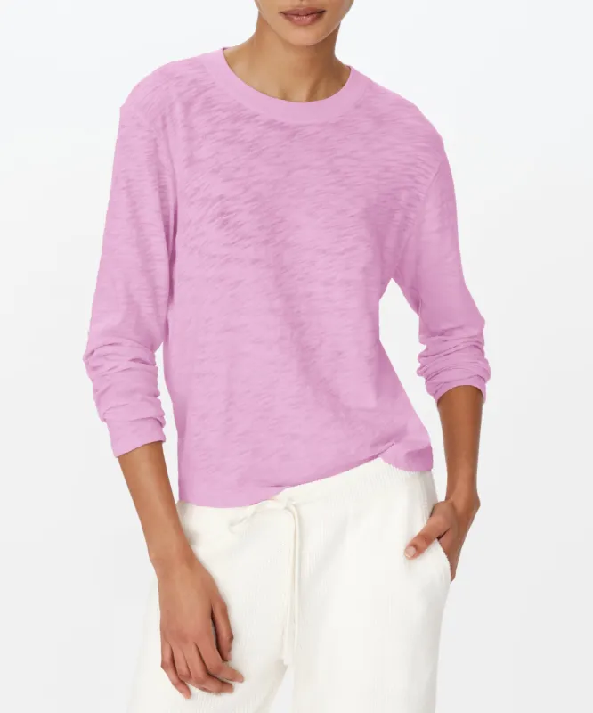Slub Jersey Long Sleeve Crop Tee - Petunia sold by ATM Anthony Thomas Melillo