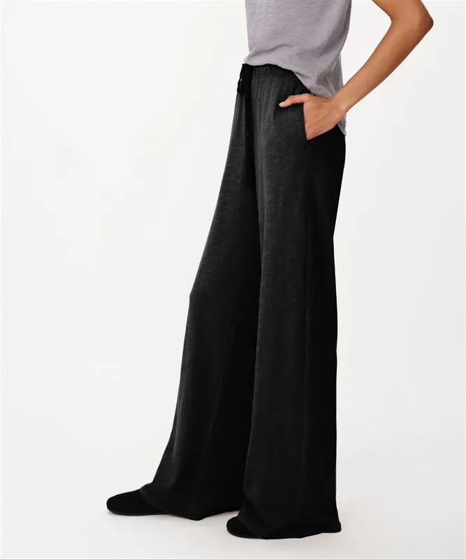 Heavy Slub Jersey Wide Leg Pant - Black sold by ATM Anthony Thomas Melillo product image thumbnail 2