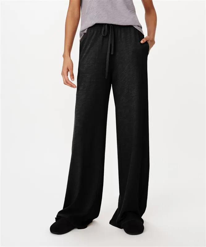 Heavy Slub Jersey Wide Leg Pant - Black sold by ATM Anthony Thomas Melillo