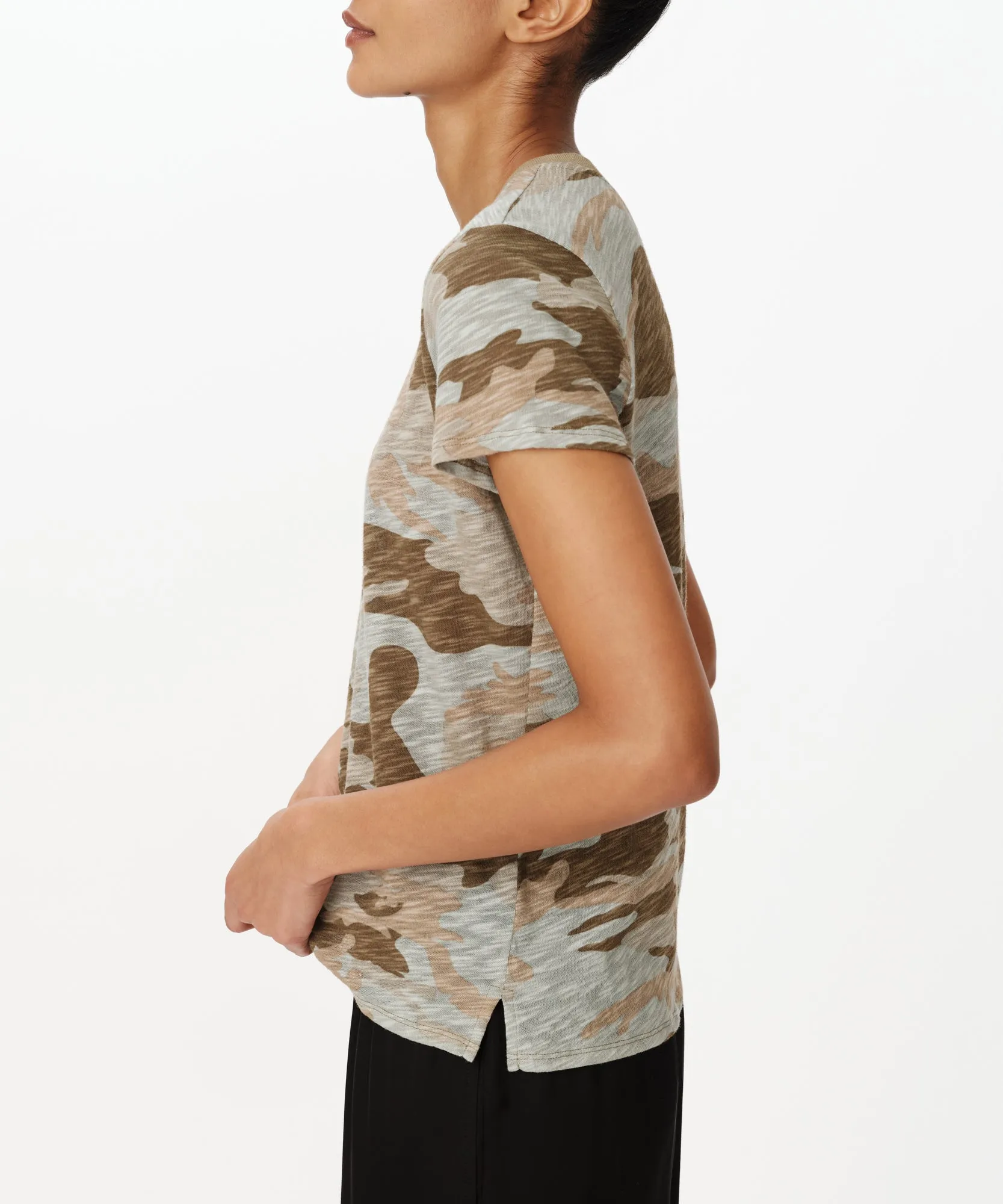 Slub Jersey Camo Schoolboy Short Sleeve Crew Neck Tee - Faded Army-Multi sold by ATM Anthony Thomas Melillo product image thumbnail 2