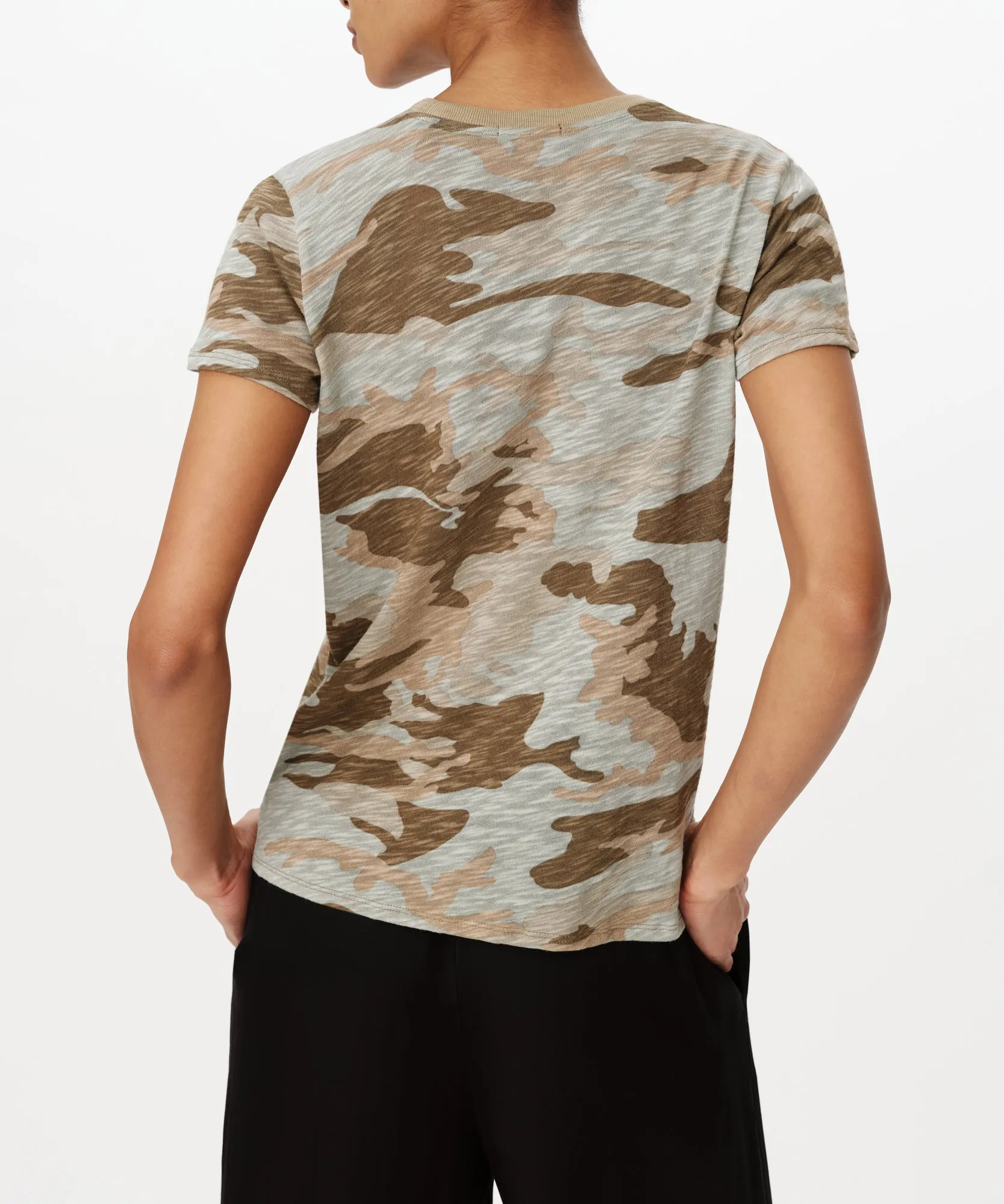 Slub Jersey Camo Schoolboy Short Sleeve Crew Neck Tee - Faded Army-Multi sold by ATM Anthony Thomas Melillo product image thumbnail 3
