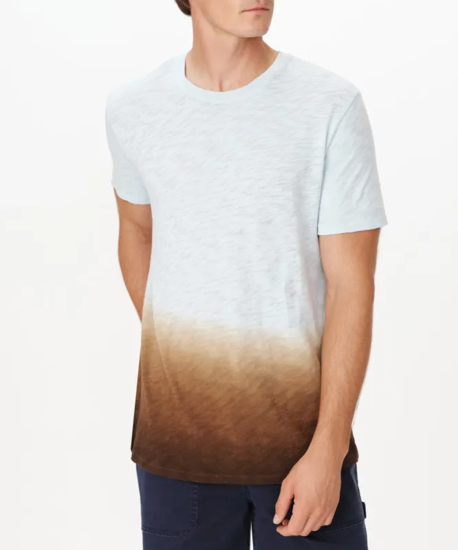 Slub Jersey Short Sleeve Crew Neck Tee with Dip Dye - Pastel Blue Combo sold by ATM Anthony Thomas Melillo