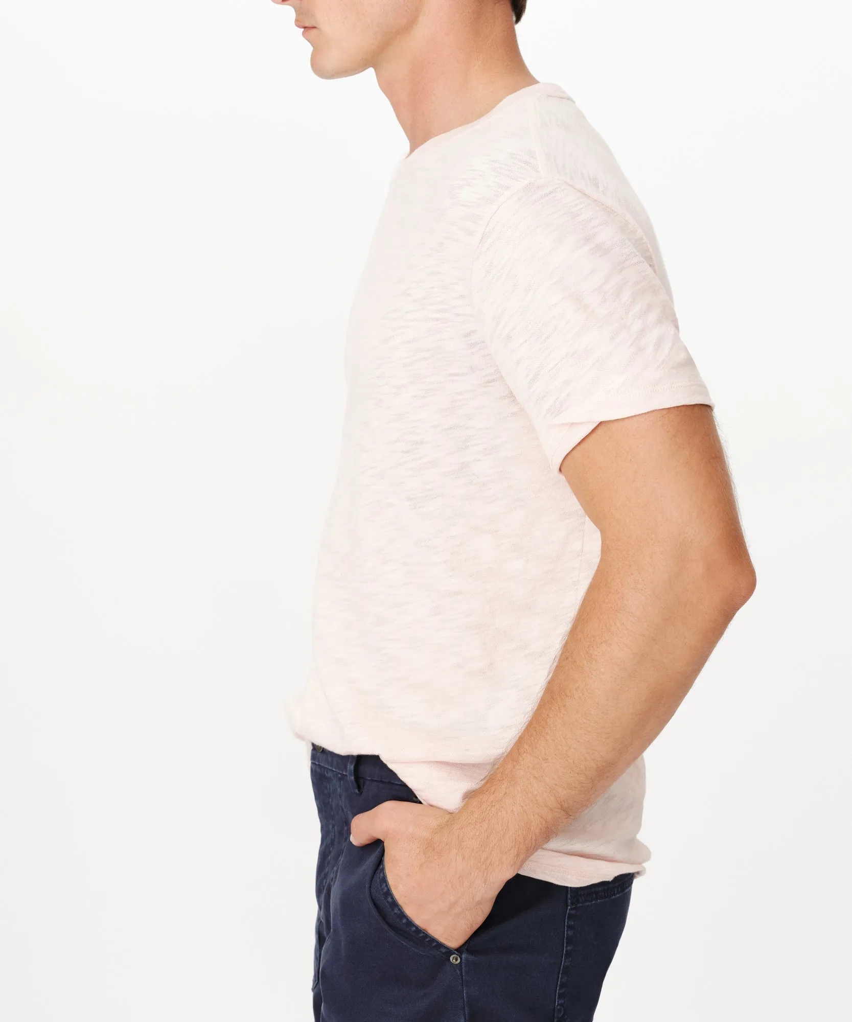 Slub Jersey Short Sleeve Crew Neck Tee - Oyster Pink sold by ATM Anthony Thomas Melillo product image thumbnail 2