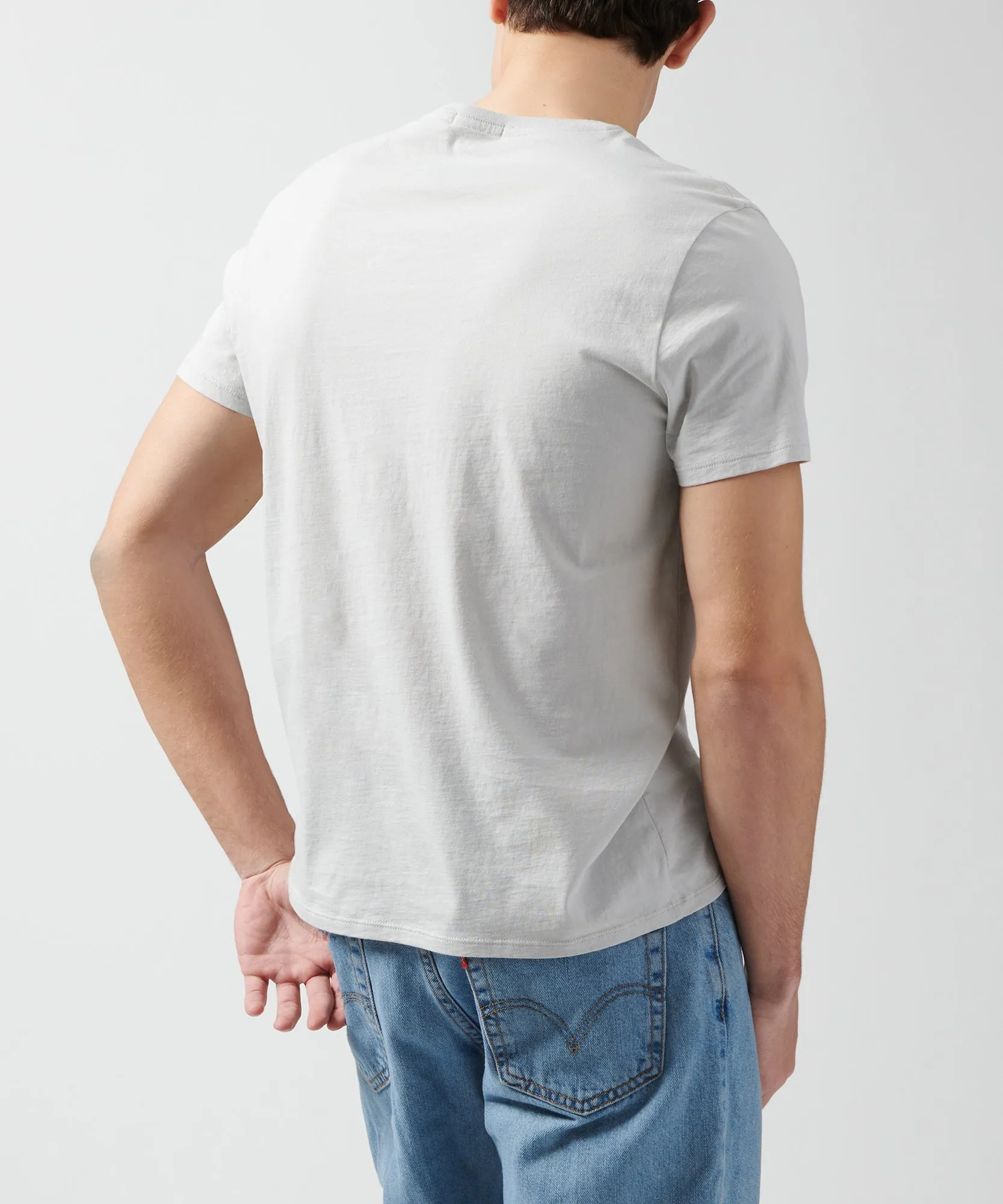 Classic Jersey V-Neck Tee - Grey sold by ATM Anthony Thomas Melillo product image thumbnail 3