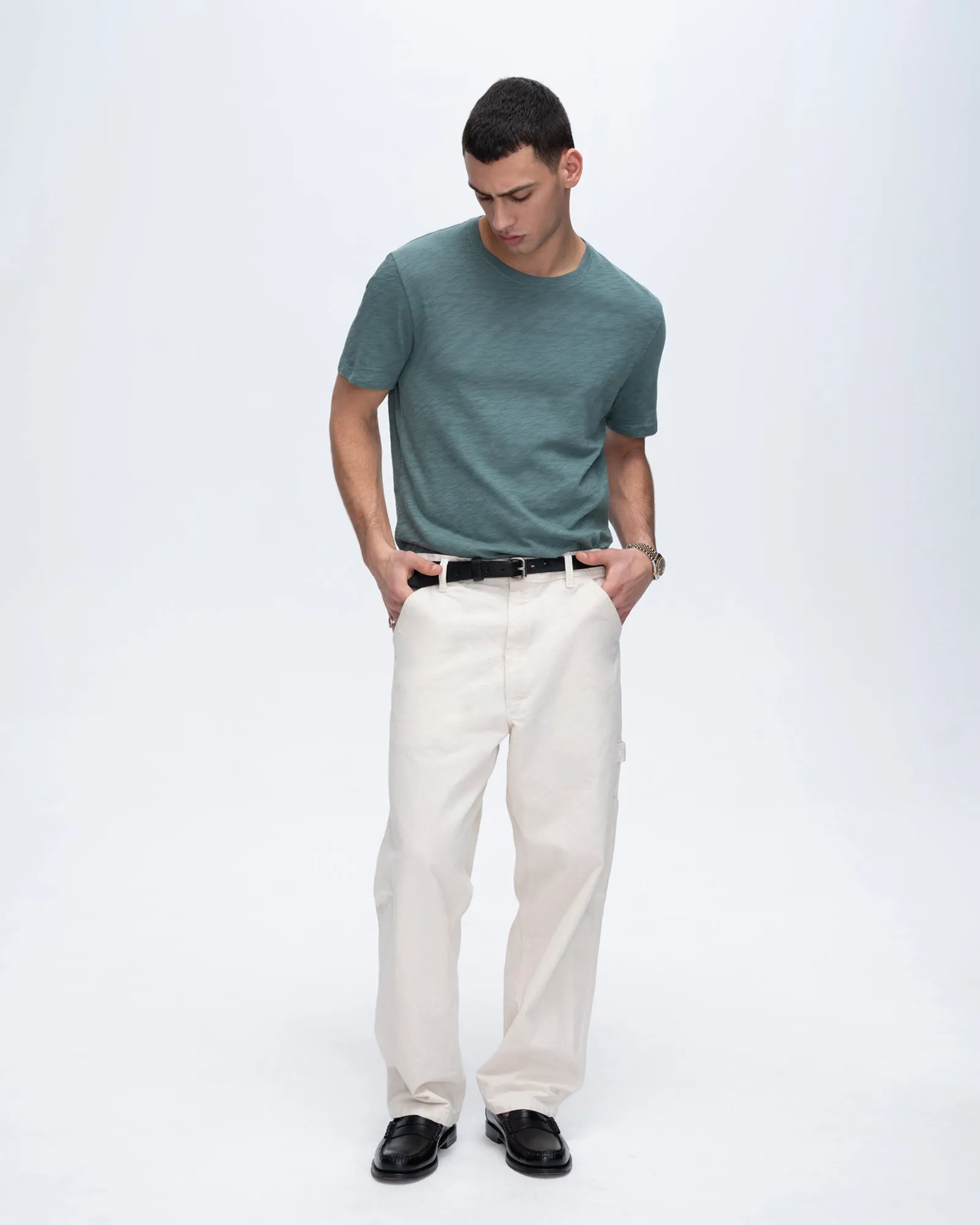 Slub Jersey Short Sleeve Crew Neck Tee - Spring Eucalyptus sold by ATM Anthony Thomas Melillo