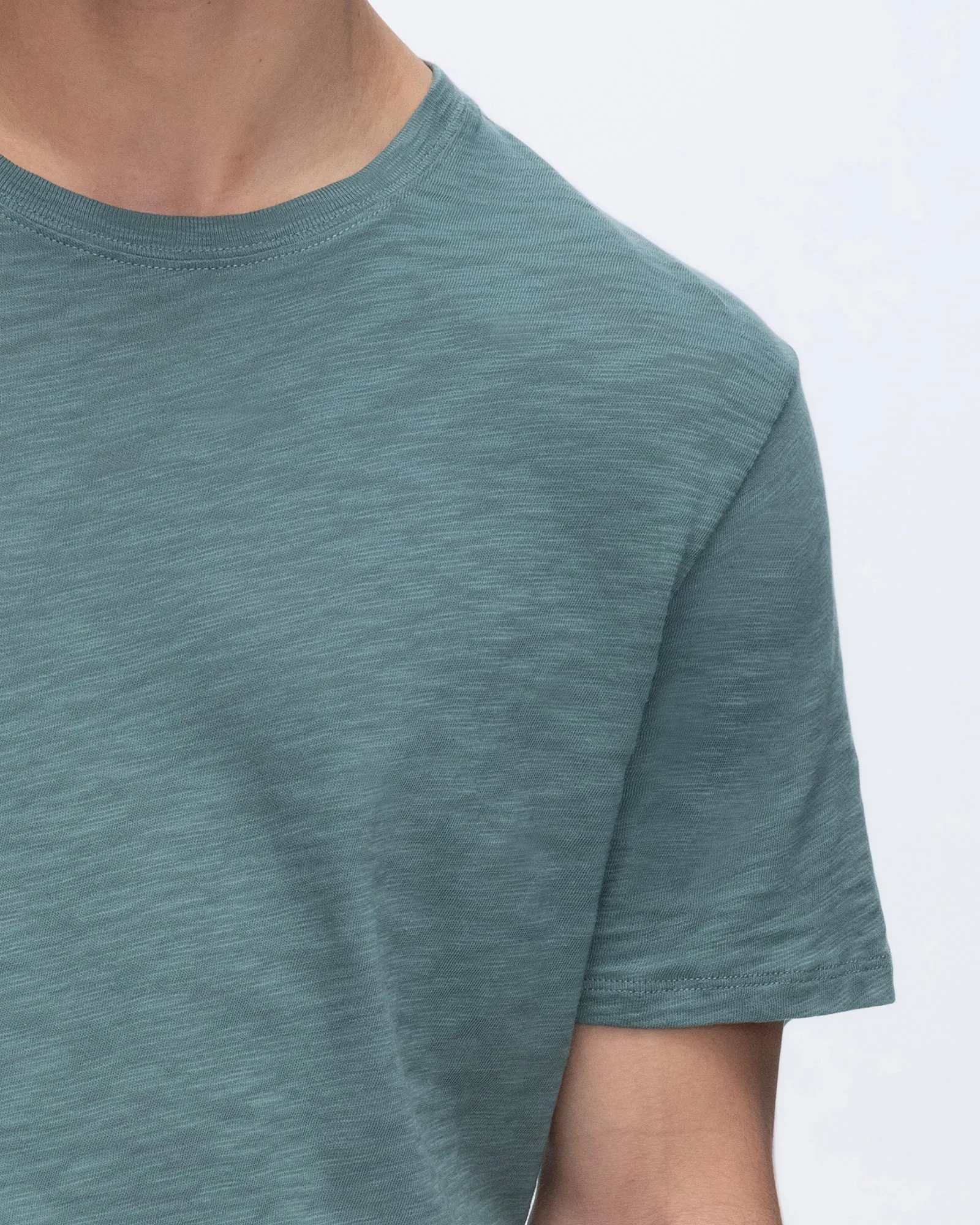 Slub Jersey Short Sleeve Crew Neck Tee - Spring Eucalyptus sold by ATM Anthony Thomas Melillo product image thumbnail 5