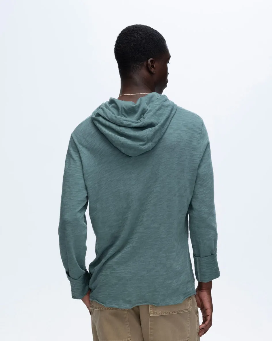 Slub Jersey Long Sleeve Destroyed Hoodie - Spring Eucalyptus sold by ATM Anthony Thomas Melillo product image thumbnail 3