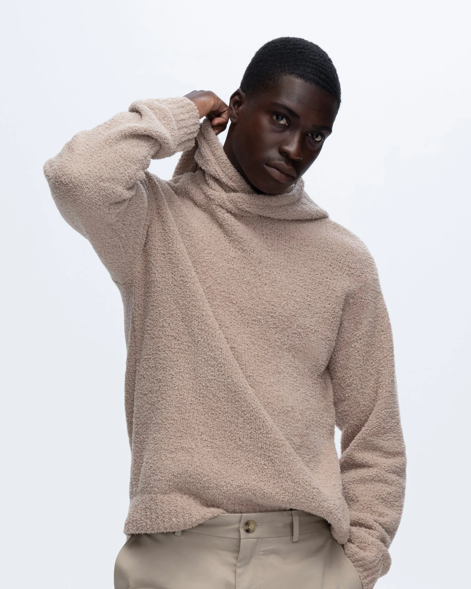 Chenille Pull-Over Hoodie - Sandy Beige sold by ATM Anthony Thomas Melillo product image thumbnail 4