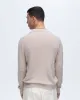 Cashmere Long Sleeve Polo Sweater with Tipping - Soft Beige-Chalk sold by ATM Anthony Thomas Melillo