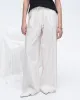 Cotton Blend Yarn Die Stripe Pull on Pants - Soft Beige-Chalk sold by ATM Anthony Thomas Melillo