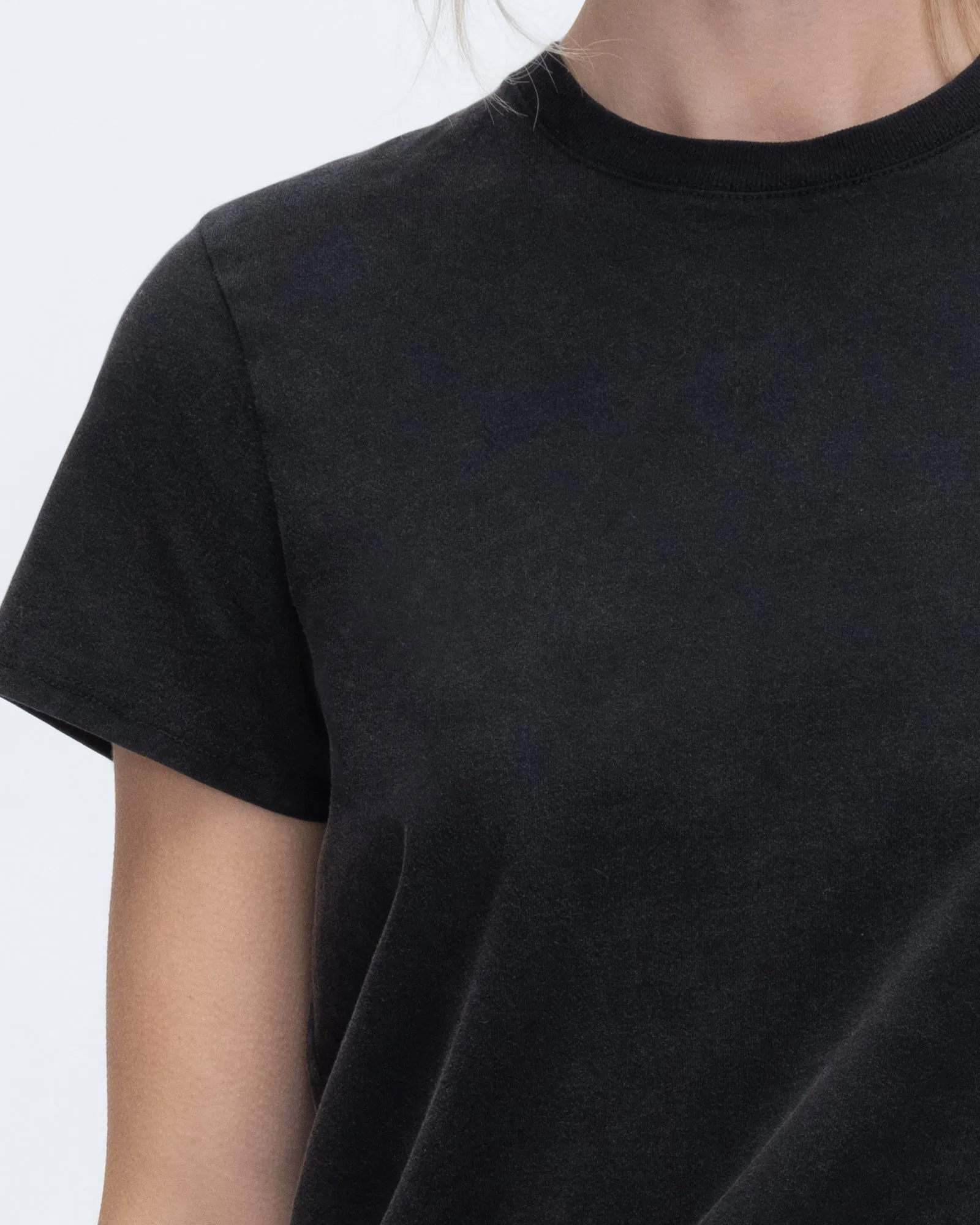 Heavyweight Jersey Short Sleeve Crew Neck Tee Vintage Wash - Black sold by ATM product image thumbnail 5