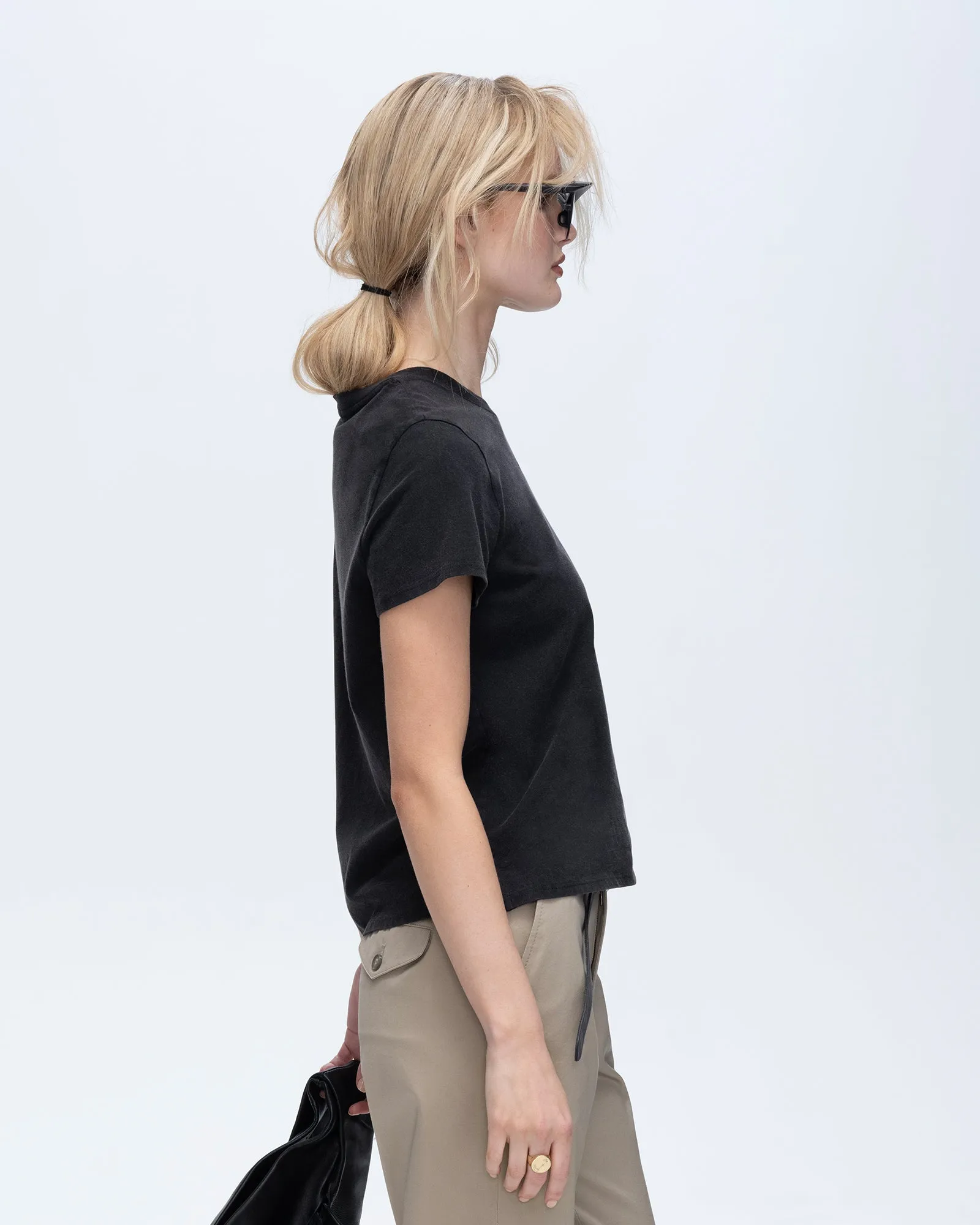 Heavyweight Jersey Short Sleeve Crew Neck Tee Vintage Wash - Black sold by ATM product image thumbnail 2