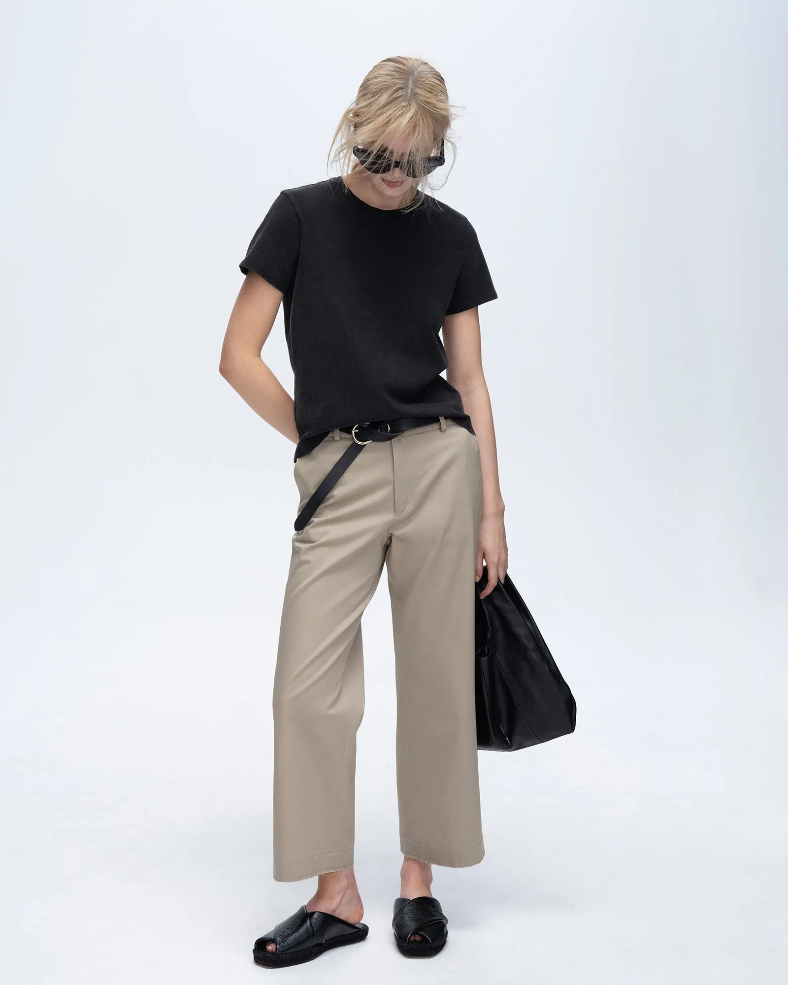 Heavyweight Jersey Short Sleeve Crew Neck Tee Vintage Wash - Black sold by ATM