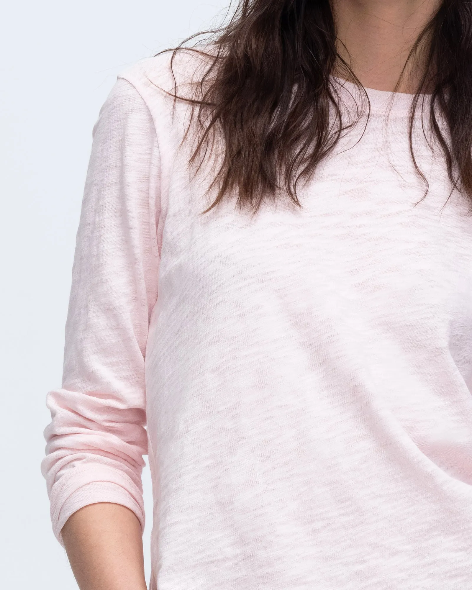 Slub Jersey Long Sleeve Crop Tee - Pink Camelia sold by ATM product image thumbnail 5