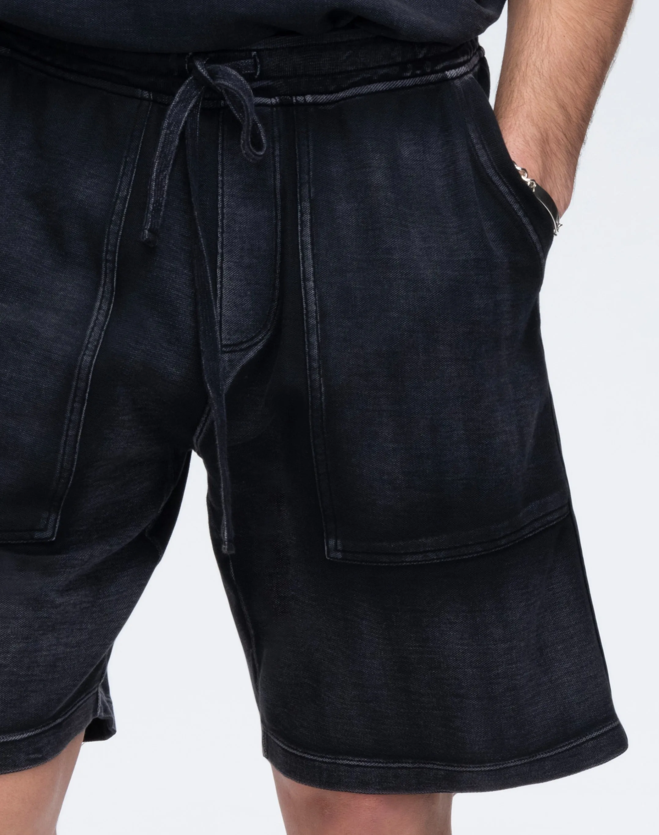 Pique Patch Pocket Shorts - Black sold by ATM Anthony Thomas Melillo product image thumbnail 5