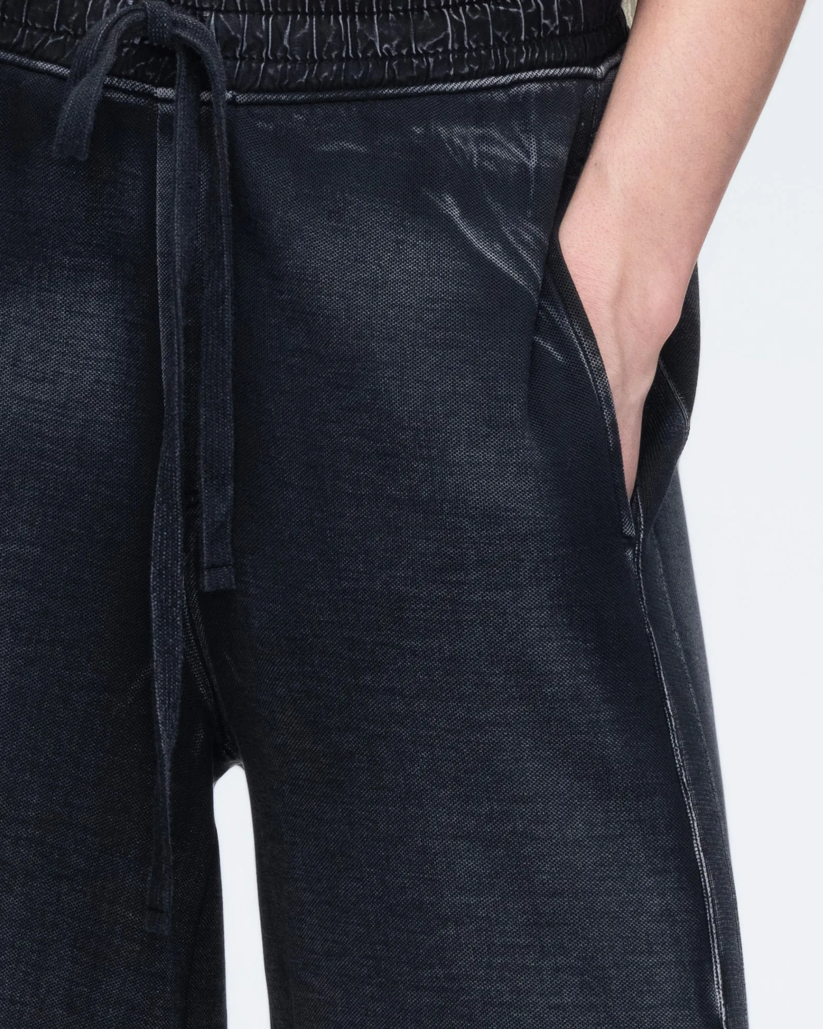 Pique Mixed Media Wide Leg Pants - Black sold by ATM Anthony Thomas Melillo product image thumbnail 5