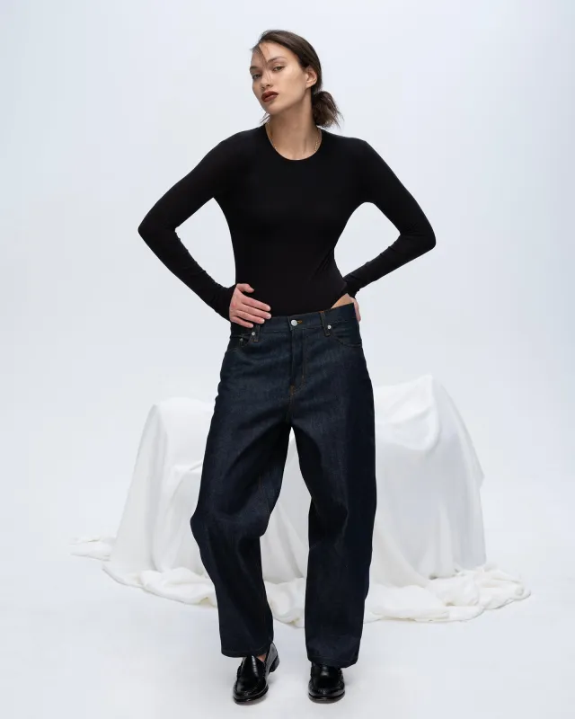 Modal Rib Long Sleeve Bodysuit - Black sold by ATM Anthony Thomas Melillo
