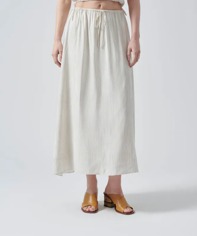Silk Pull-On Maxi Skirt - Beach Pebble Combo sold by ATM Anthony Thomas Melillo