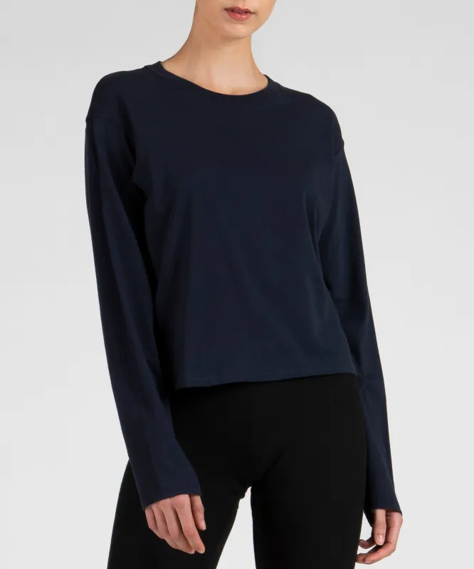 Classic Jersey Long Sleeve Boy Tee - Midnight sold by ATM Anthony Thomas Melillo